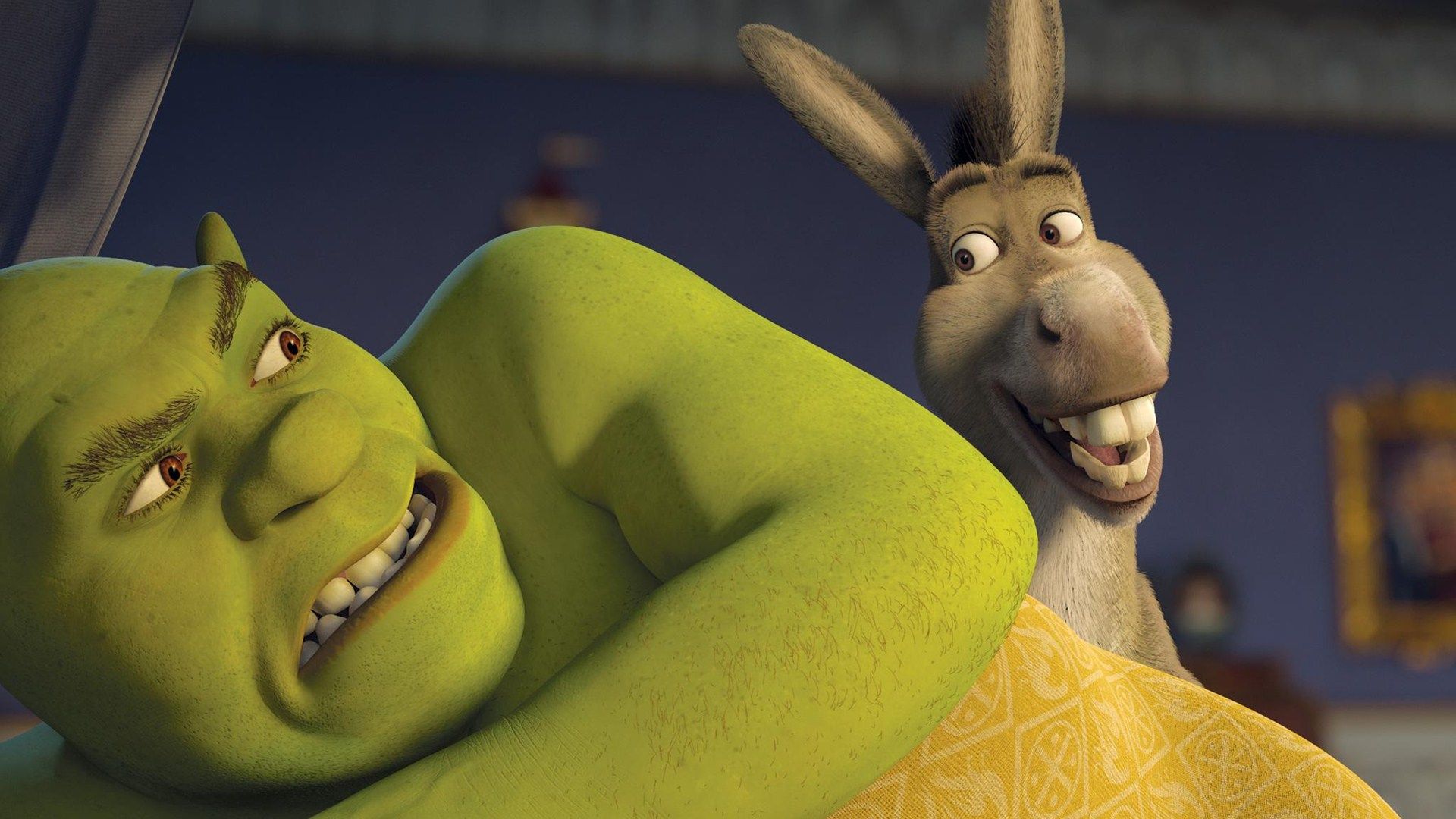 Shrek e Ciuchino sdraiati, 1920x1080 1080p, Desktop