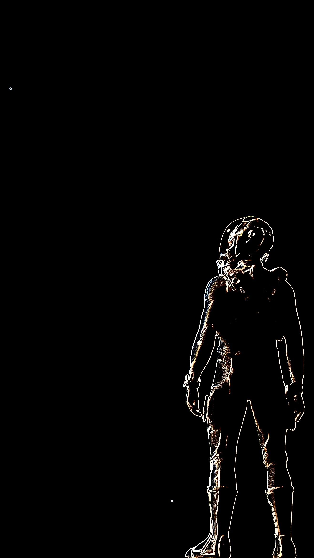 Astronauta silhouette sfondo nero, 1317x2343 Full HD Verticale, Realme