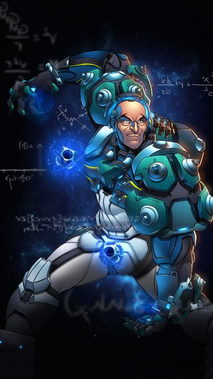 Sigma Overwatch personaggio robotico, Blizzard, 720x1280 Full HD Verticale, iPhone