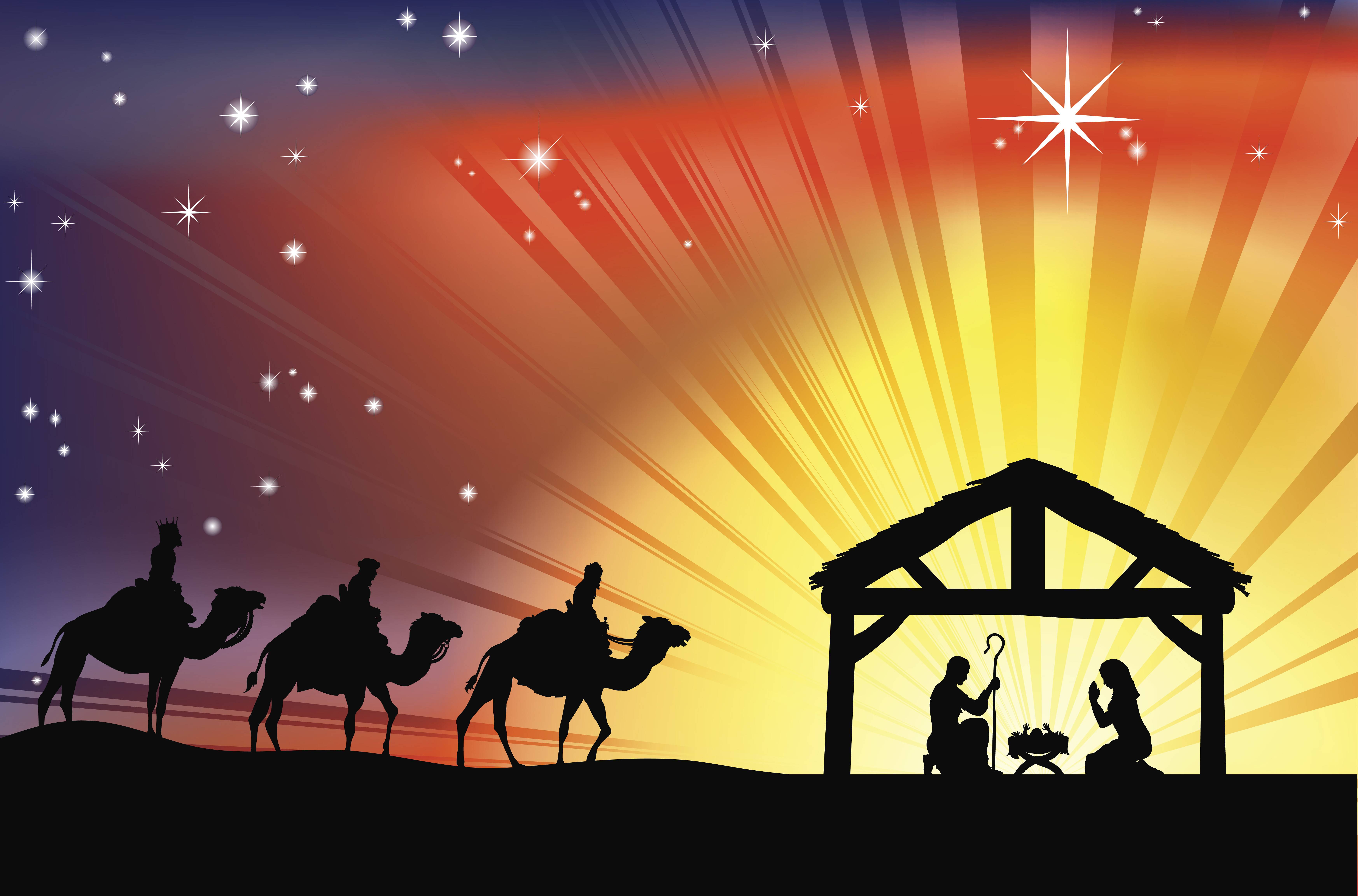 Silhouette presepe con cammelli, 1920x1080 Full HD, Laptop