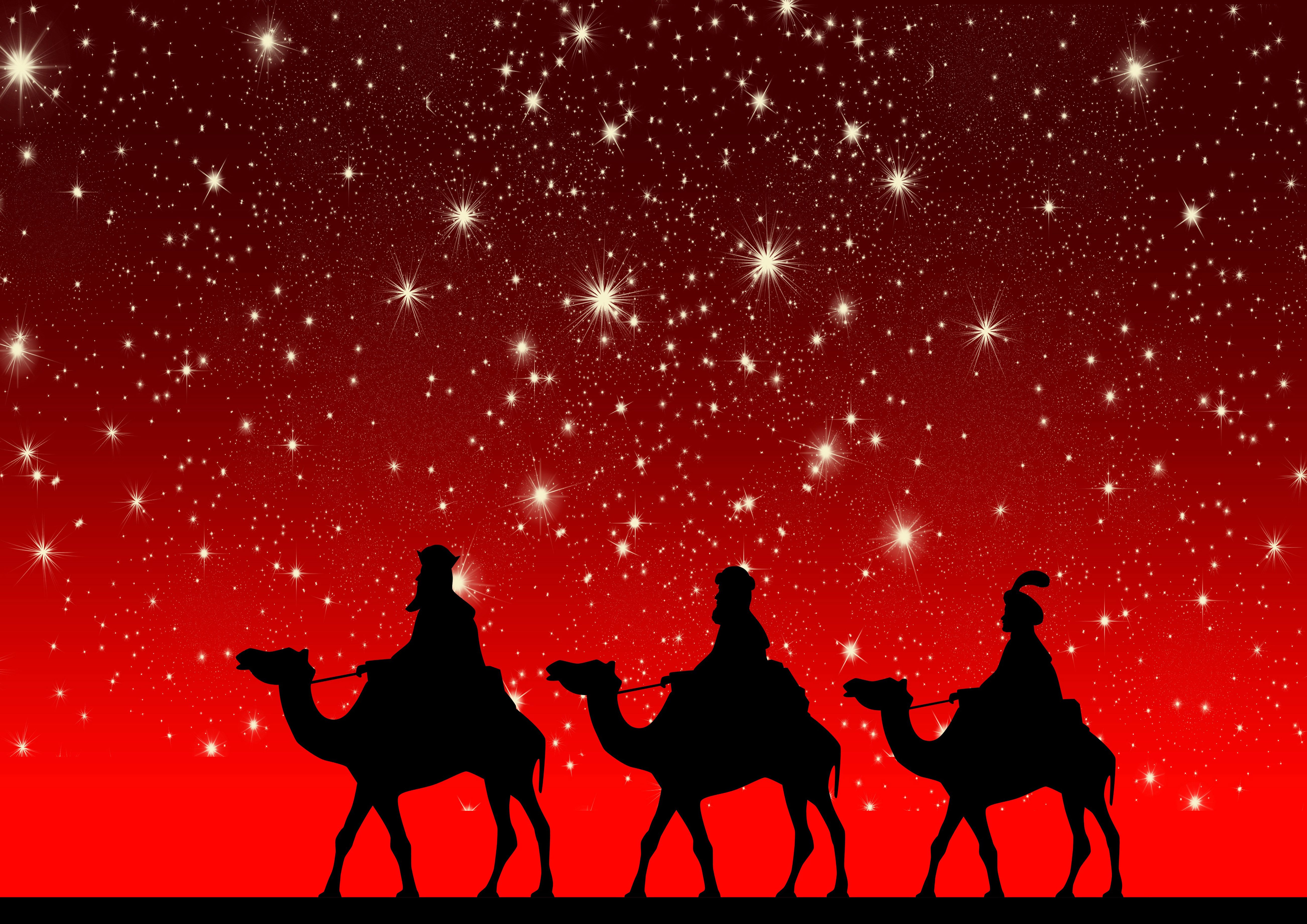 Silhouette Presepe con Magi, 6984x4608 4K Ultra HD, Monitor 4K