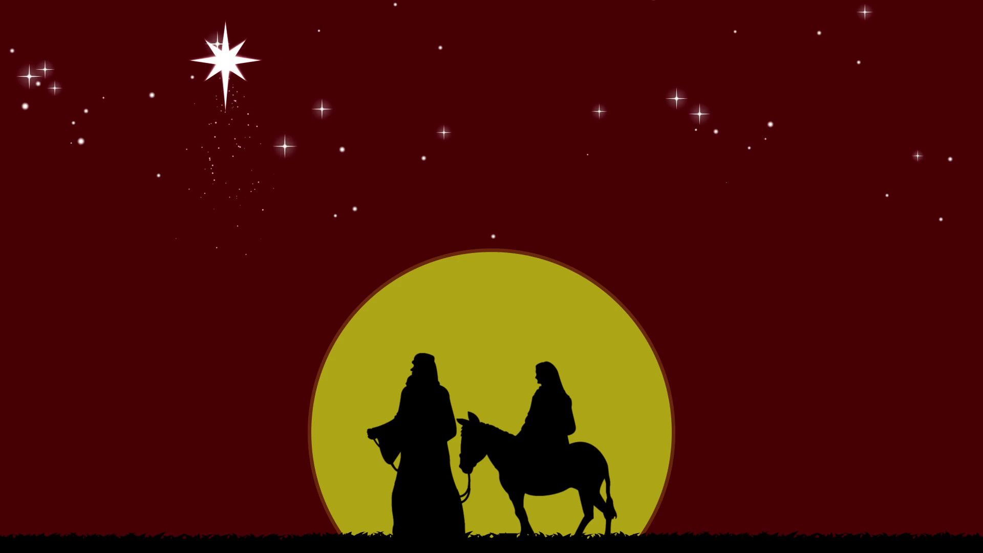 Silhouette presepe con luna, 1872x1533 900p, Desktop