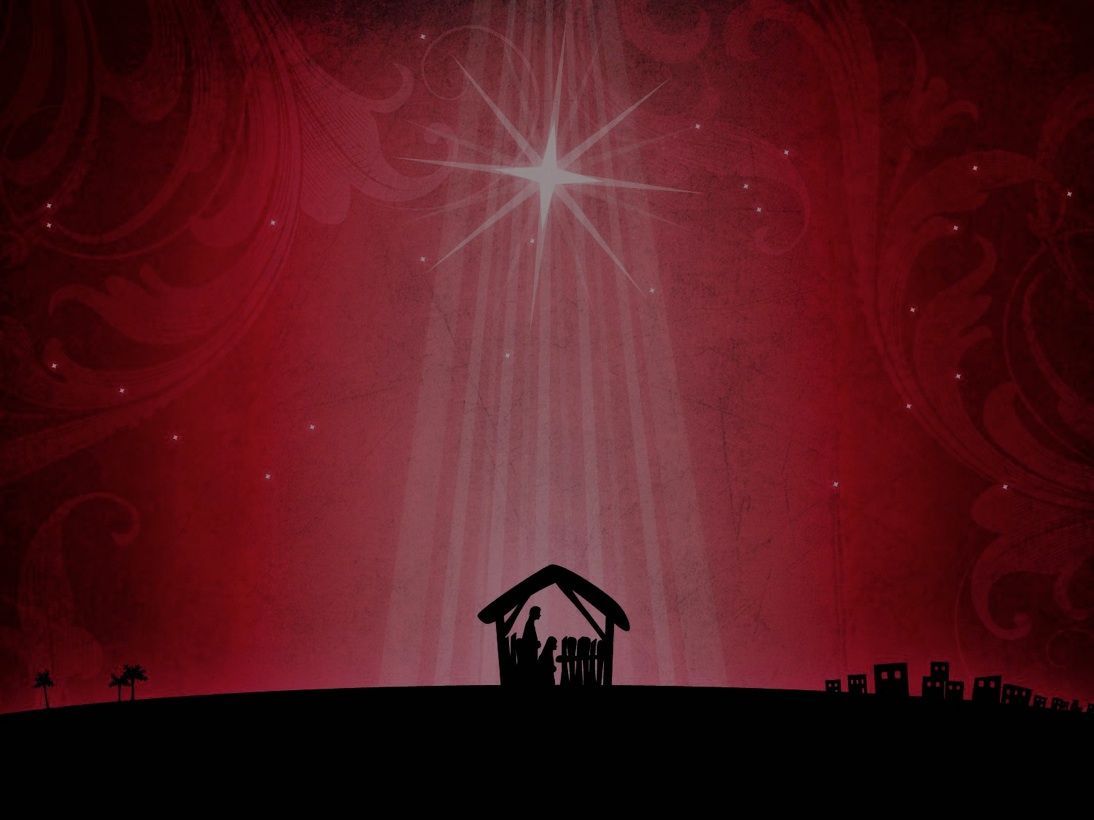 Silhouette presepe con stella, 1280x720 HD, Desktop