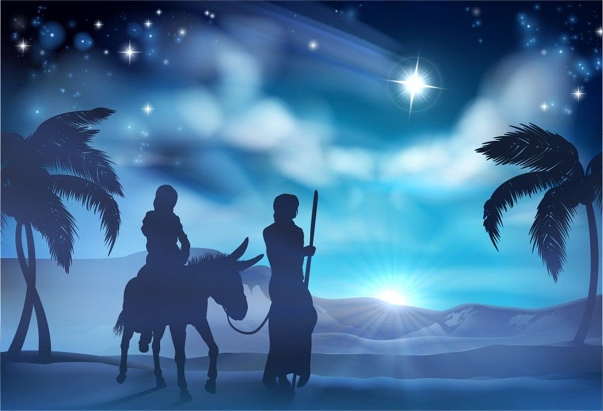 Silhouette presepe con re magi, 2000x1265 2K, Desktop