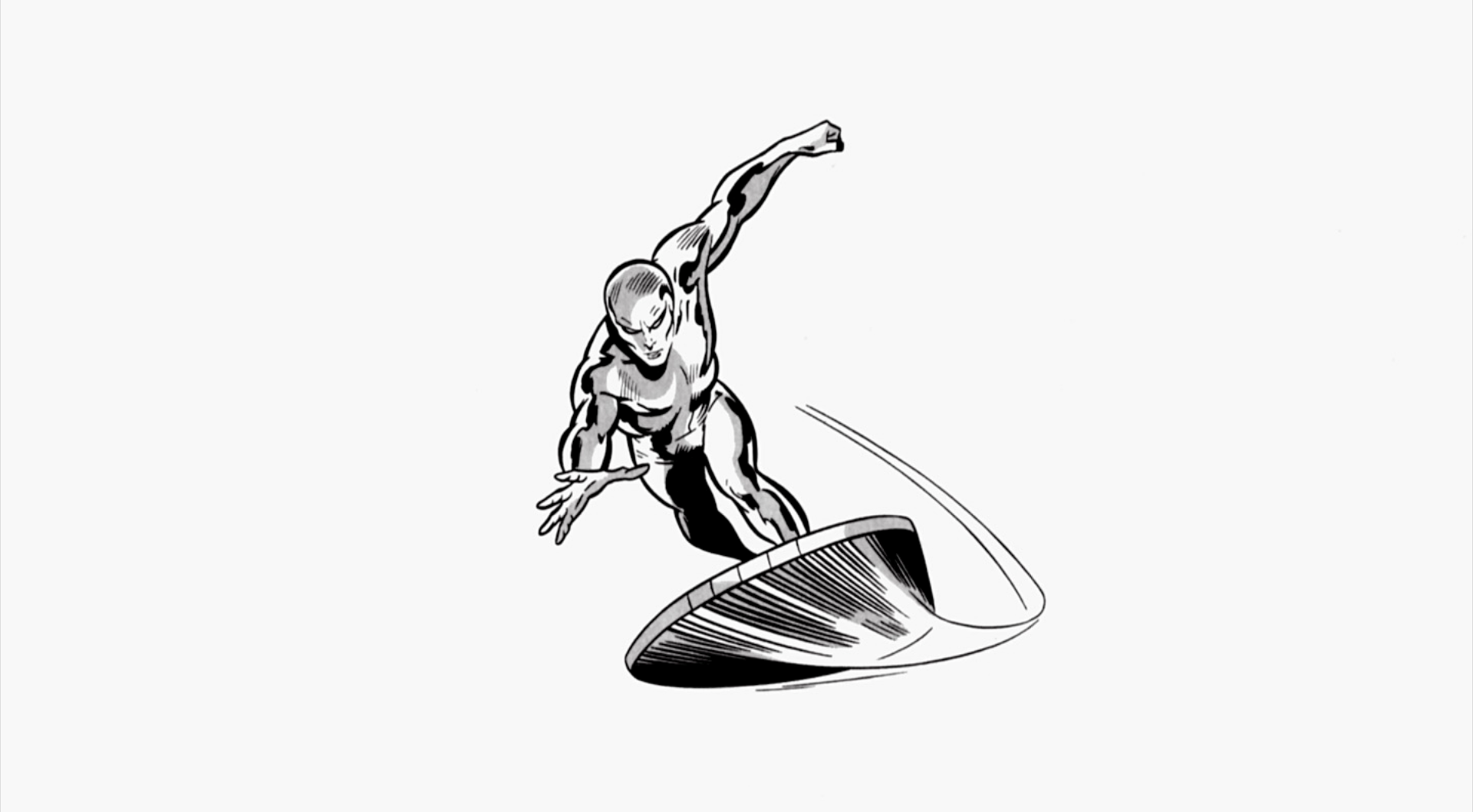 Silver Surfer Marvel bianco nero, 1920x1059 1080p, PC Desktop