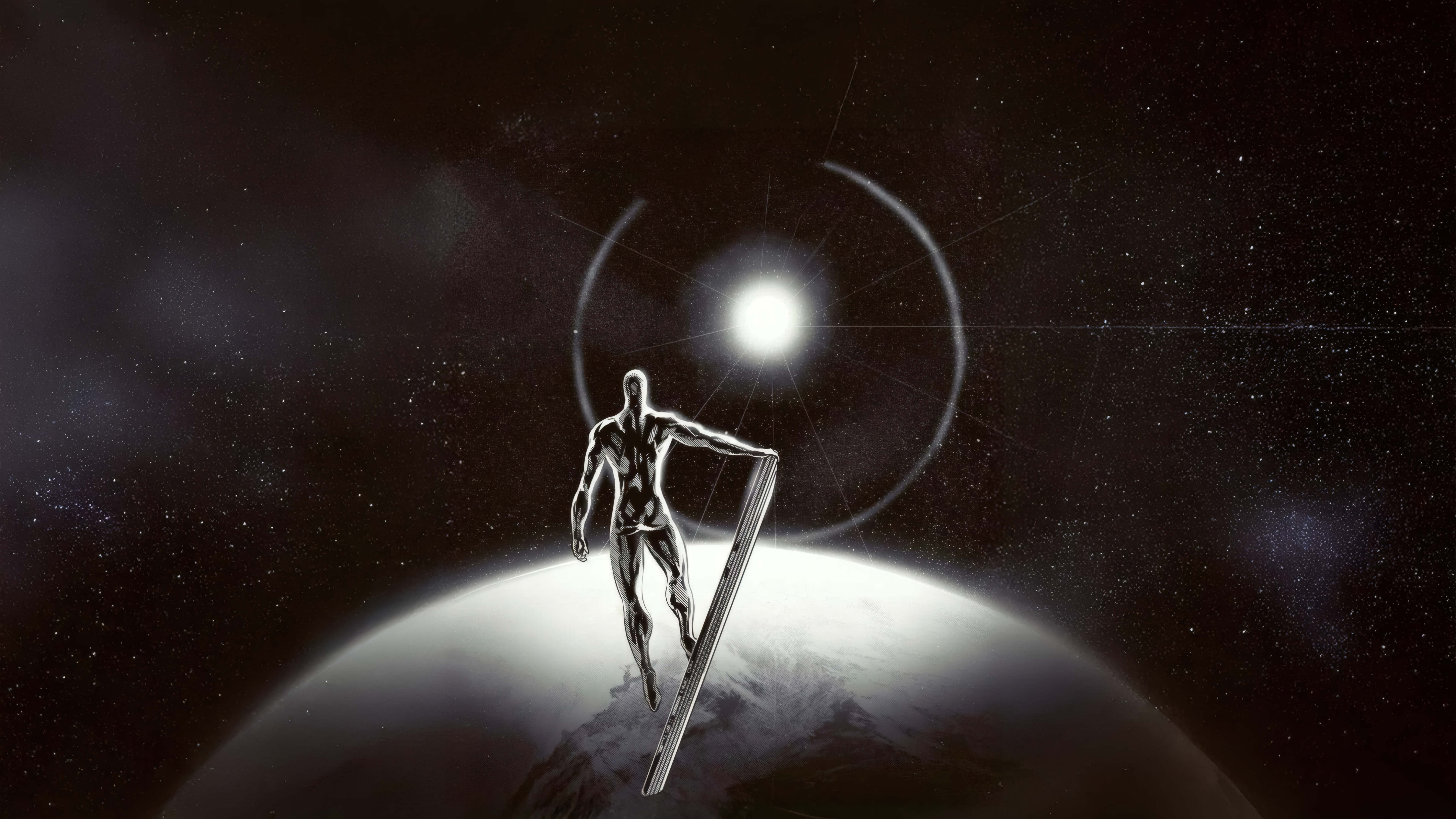 Silver Surfer nello spazio, 7680x4320 UHD, PC 4K