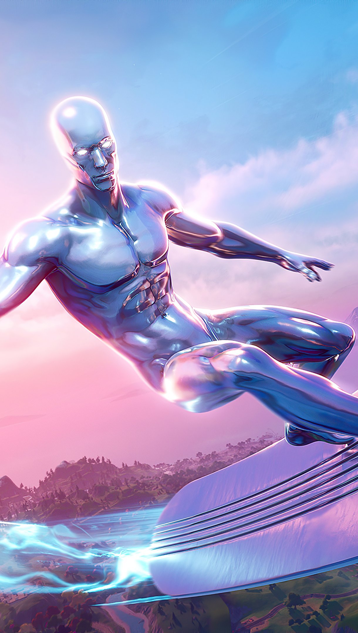 Silver Surfer Fortnite, battle royale, 1220x2160 Verticale, Mobile