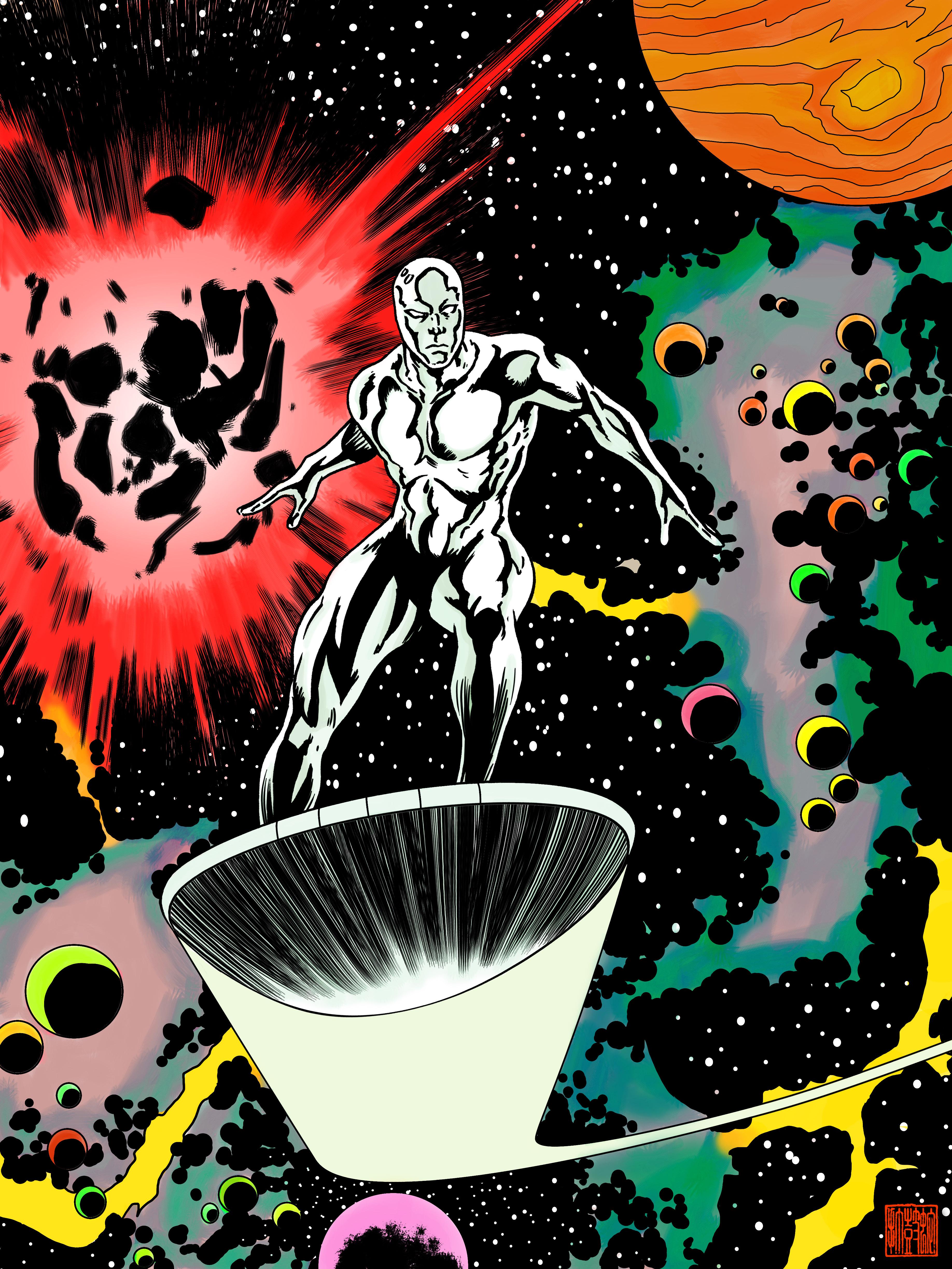 Silver Surfer fumetto spaziale, 3672x4896 Verticale, Mobile