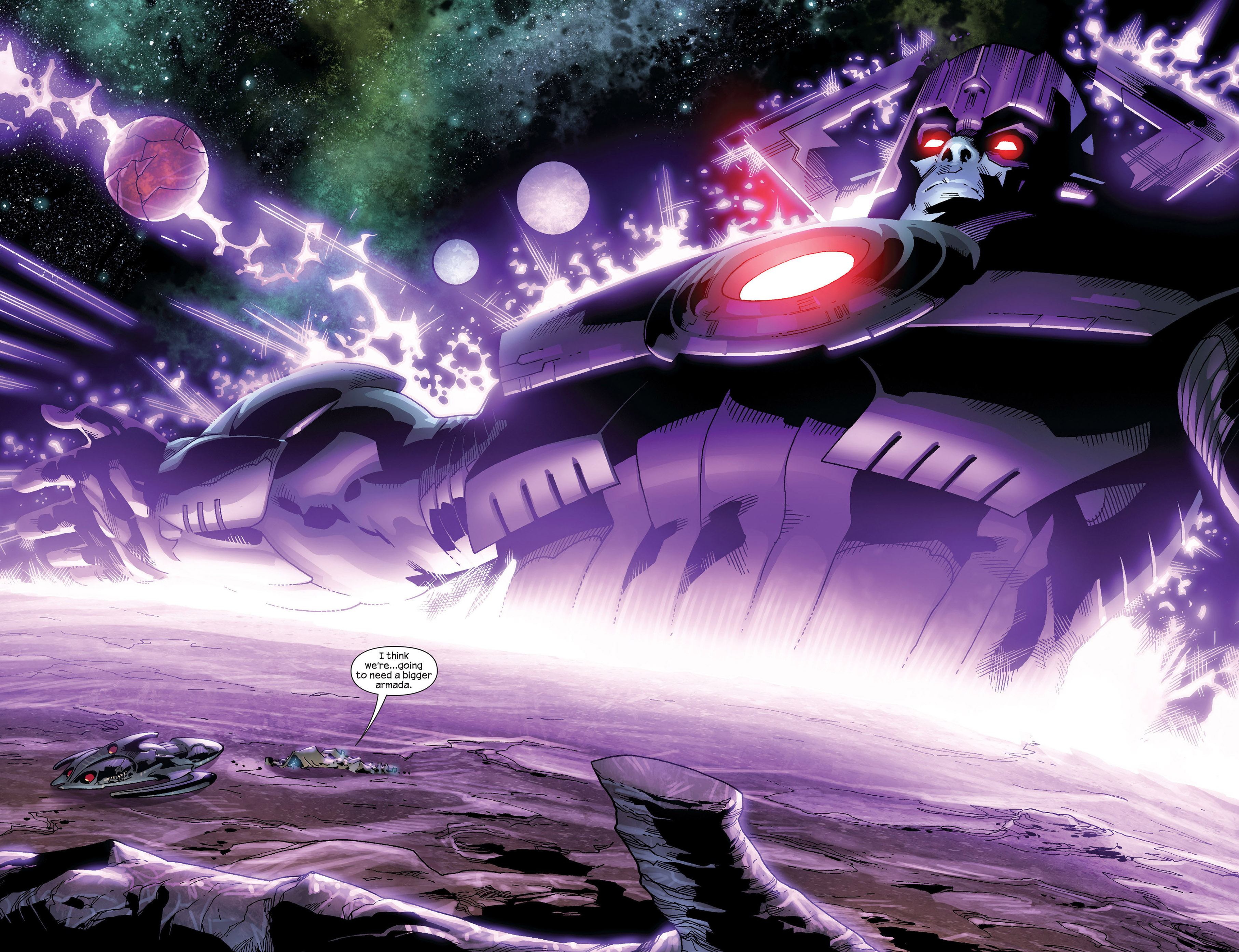 Galactus battaglia spaziale viola, 3627x2788 WQXGA, Desktop