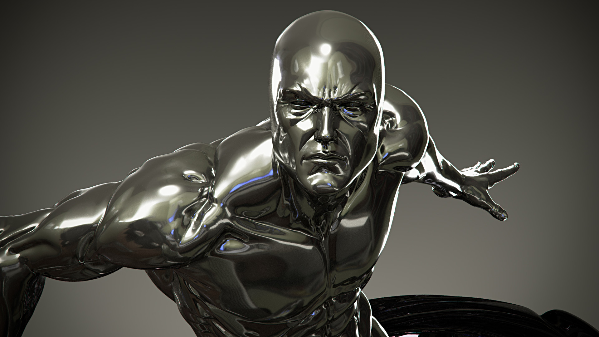 Silver Surfer Marvel personaggio metallico, 1920x1080 1080p, Laptop