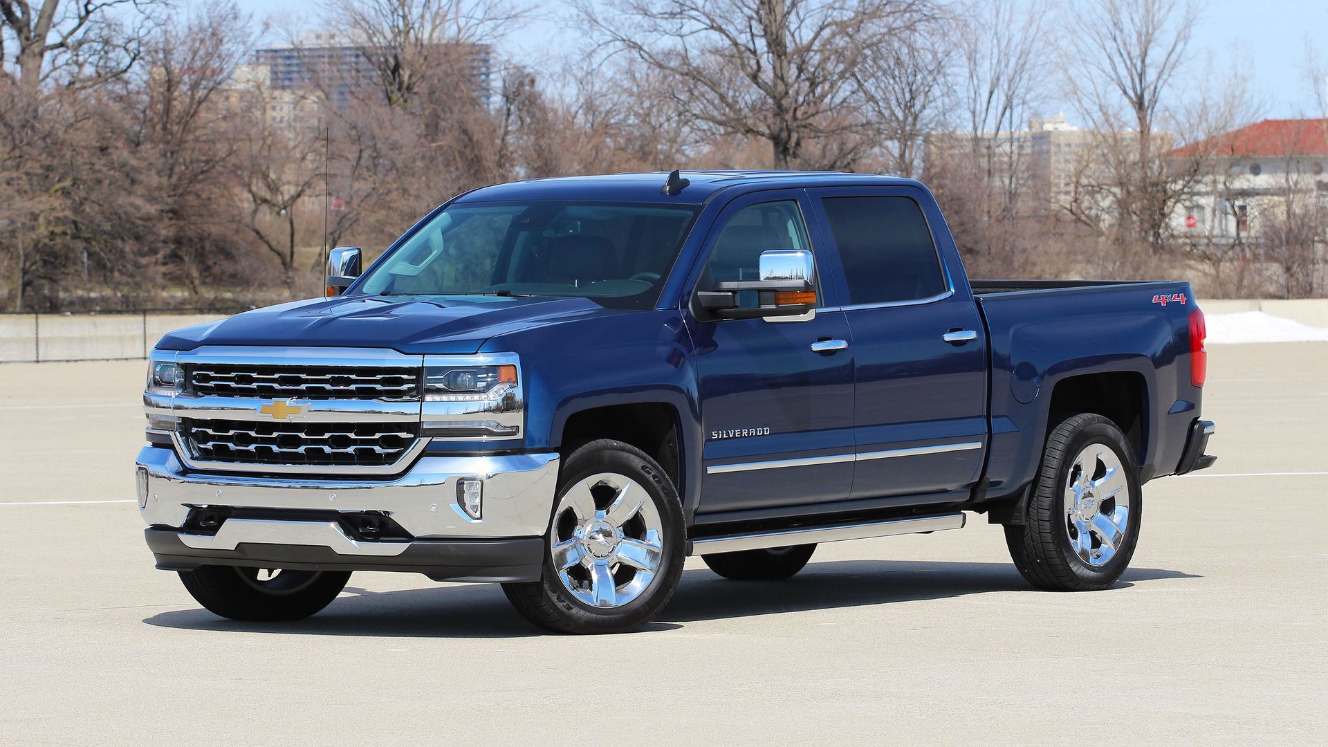 Chevrolet Silverado pickup blu, 1920x1080 Full HD 1080p, Laptop