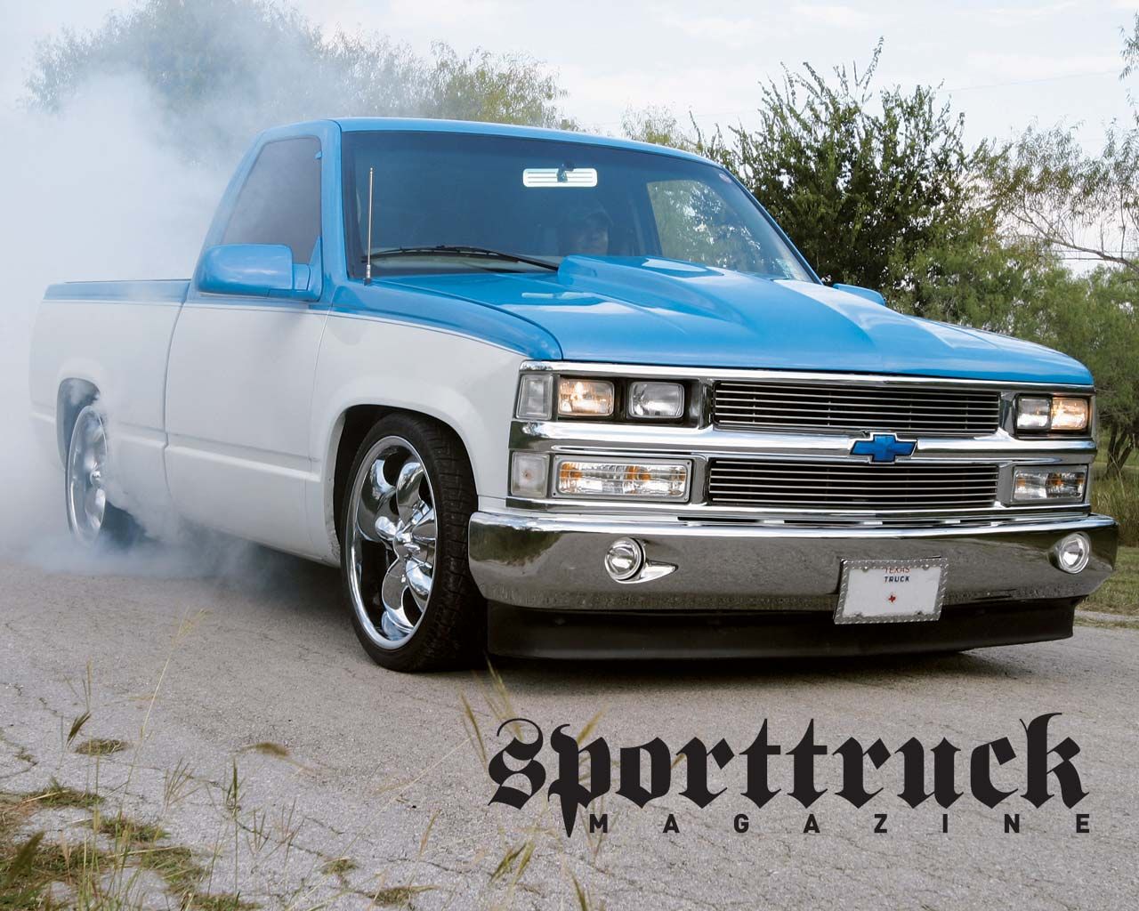 Chevrolet Silverado blu e bianco, 1280x1024 HD, Desktop
