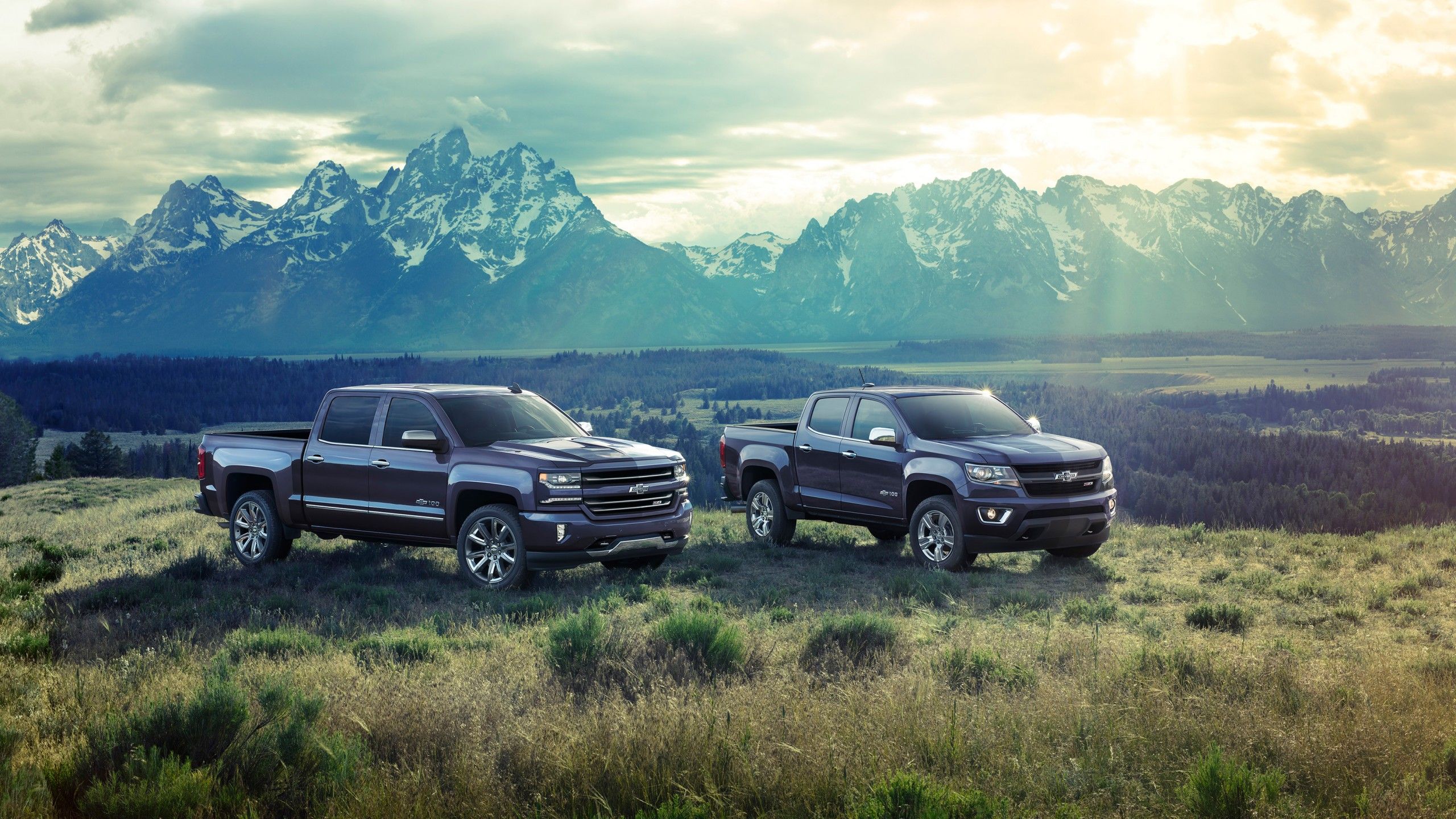Chevrolet Silverado pickup montagne, 2560x1440 2K, Desktop