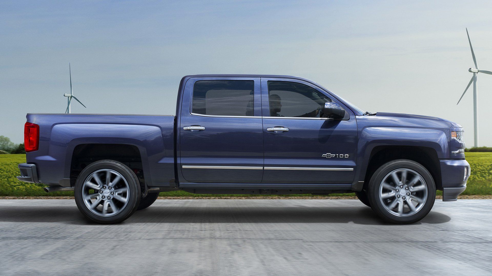 Chevrolet Silverado blu pickup, 1920x1080 Full HD 1080p, PC Desktop