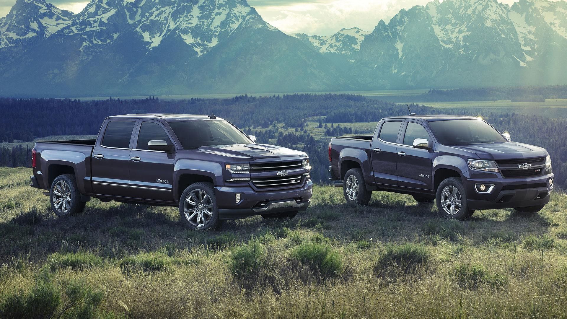 Camion Chevrolet Silverado blu, 1920x1080 Full HD, Desktop