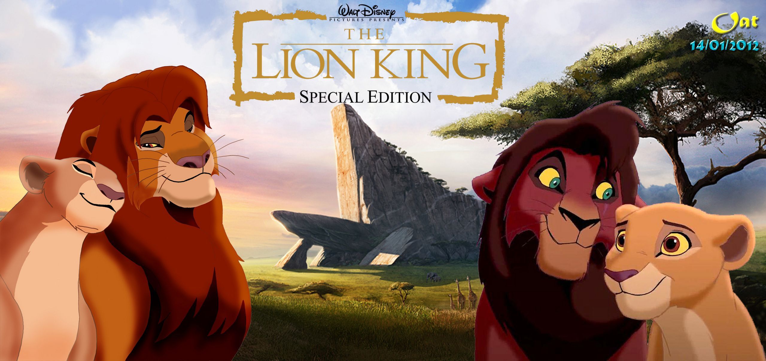 Simba Nala Kovu Kiara Lion King, 2560x1207 2K, Monitor Gaming