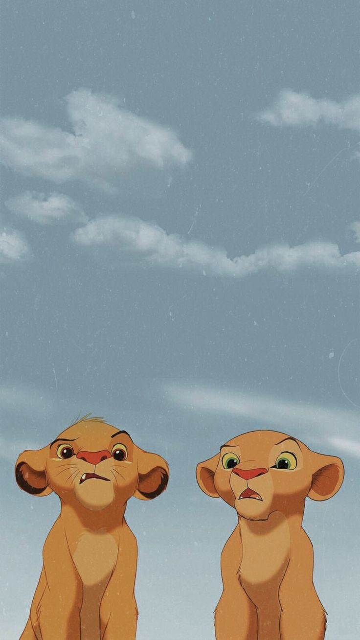 Simba e Nala cuccioli, Re Leone, 736x1308 Verticale, Telefono