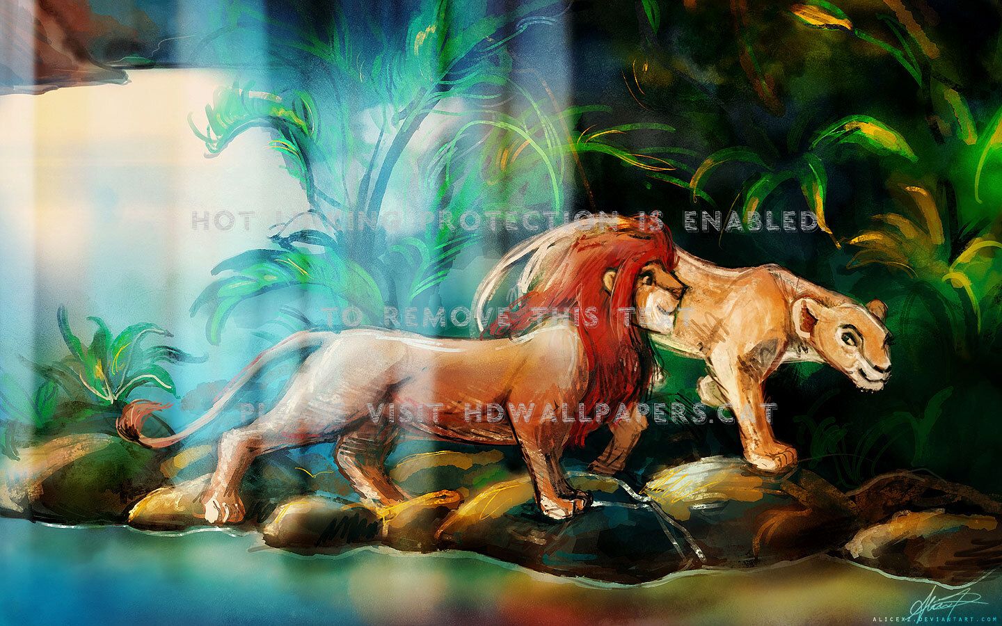 Simba e Nala, Re Leone, 1440x900 720p, Laptop