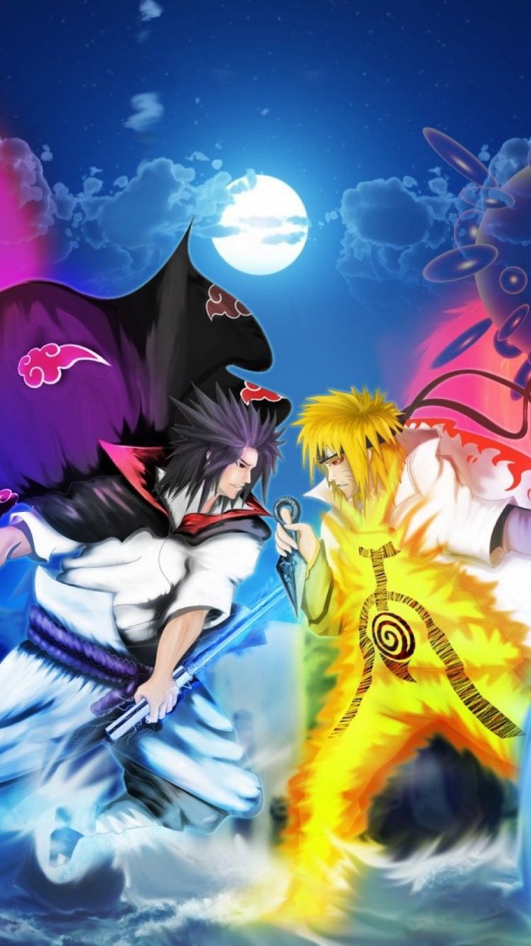 Naruto e Sasuke simboli Akatsuki, 750x1334 Full HD Verticale, iPhone