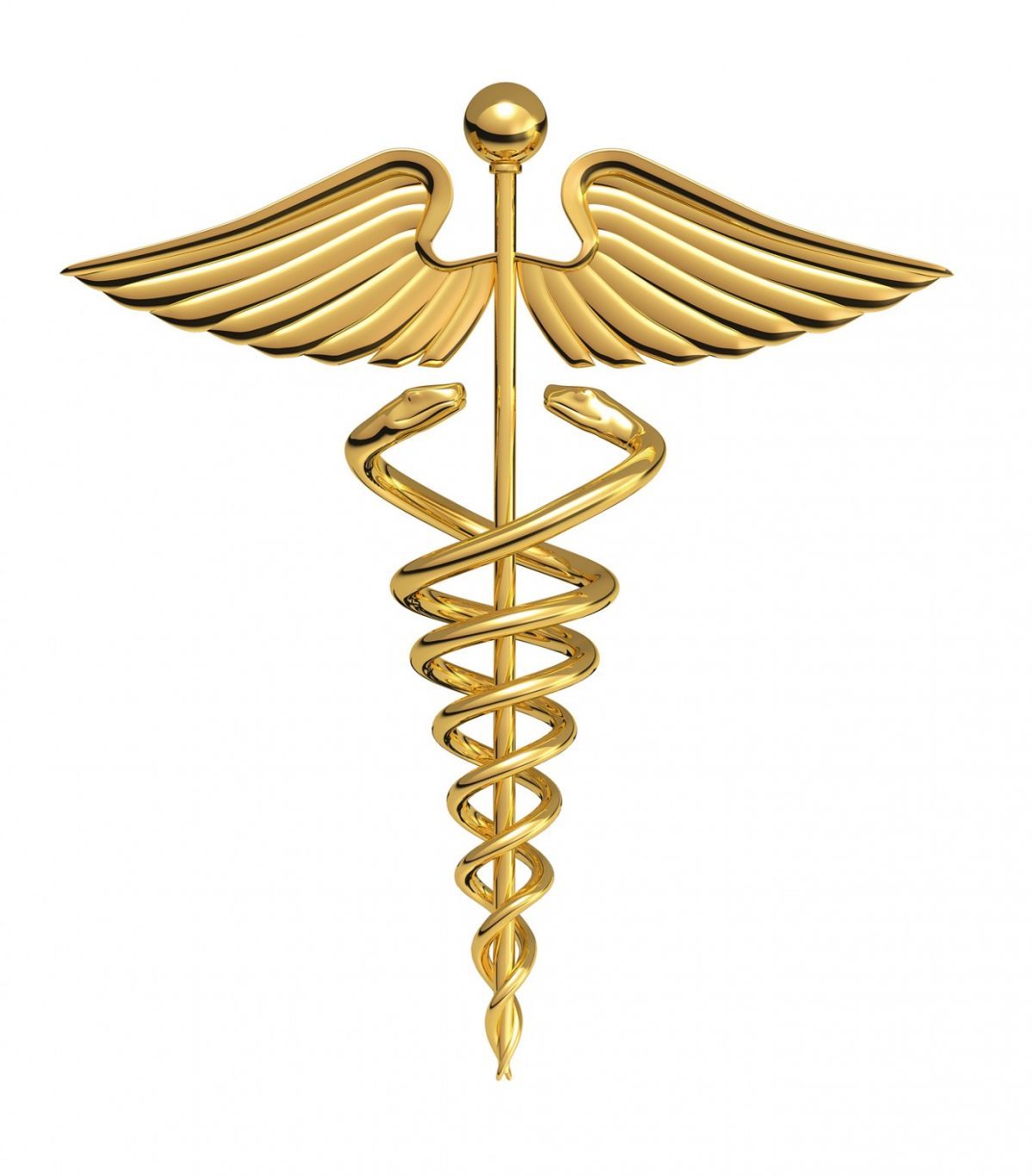 Caduceo dorato simbolo medico, 1200x1365 Full HD Verticale, iPhone