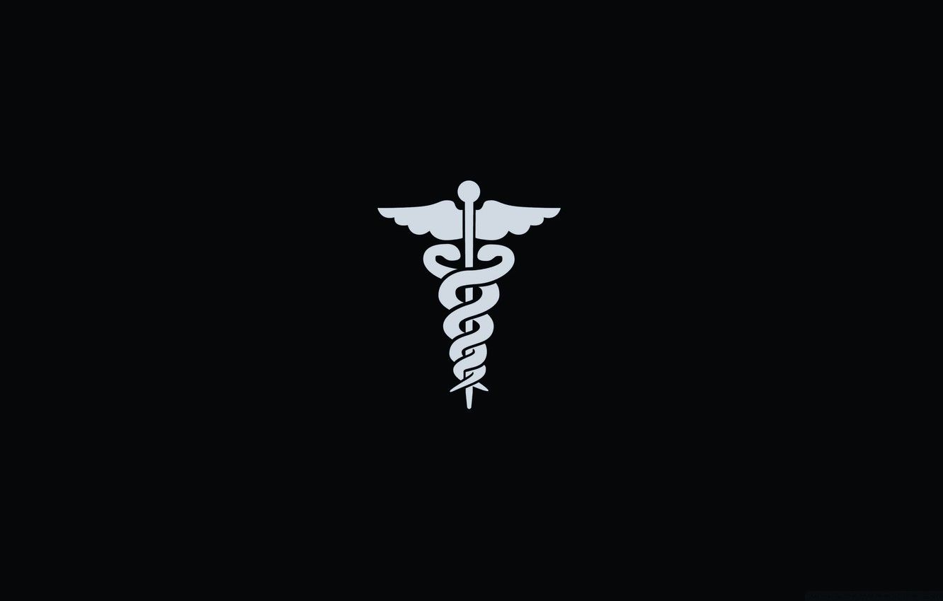 Simbolo caduceo su nero, 1332x850 HD, Notebook Gaming