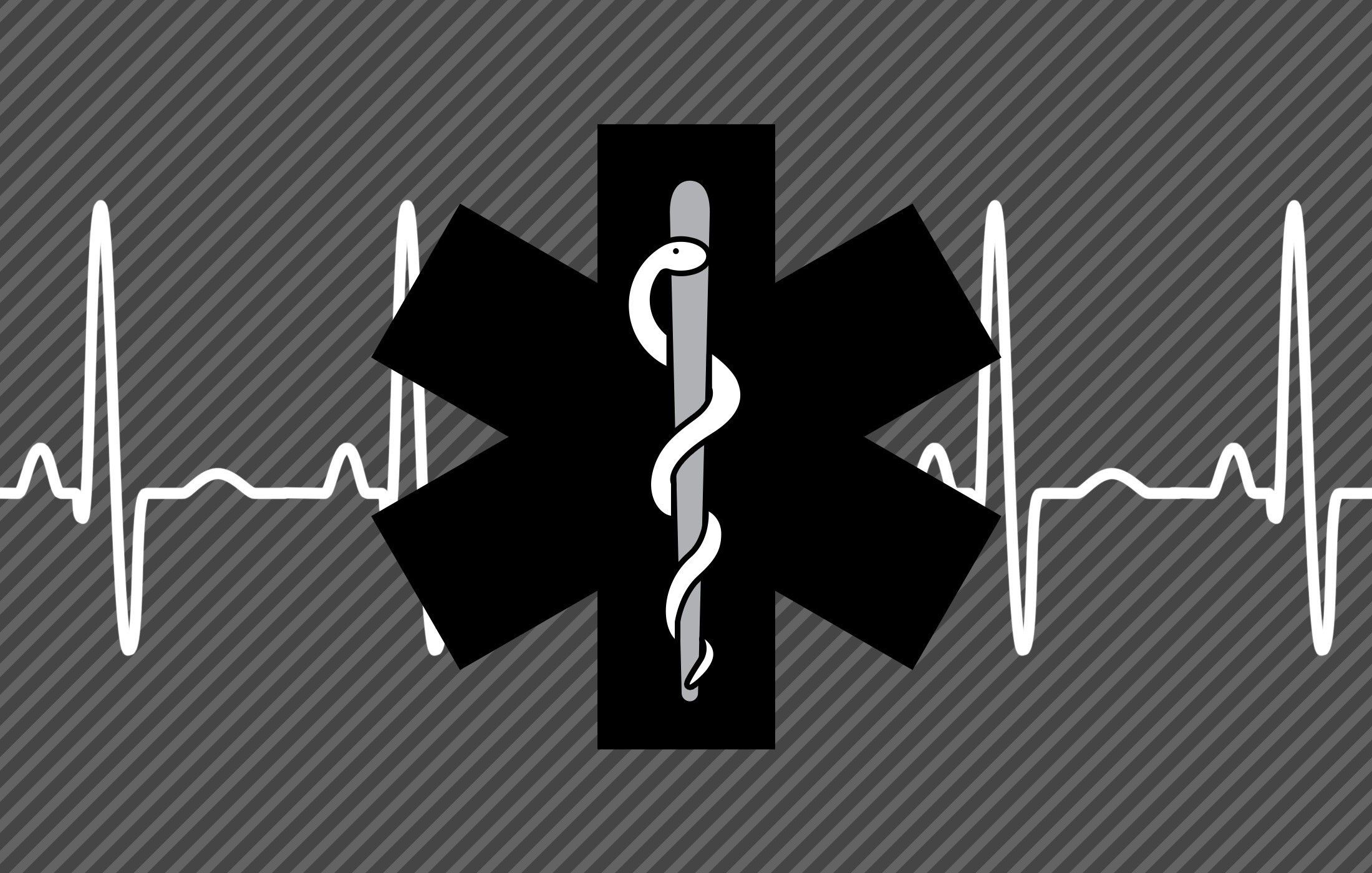 Simbolo medico e battito cardiaco, 2200x1400 2K, PC