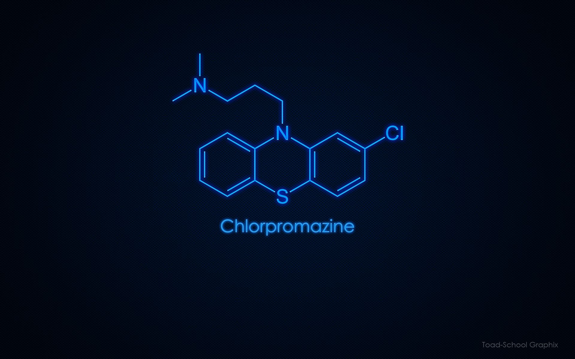 Formula chimica Clorpromazina neon, 1920x1200 WUXGA, Laptop
