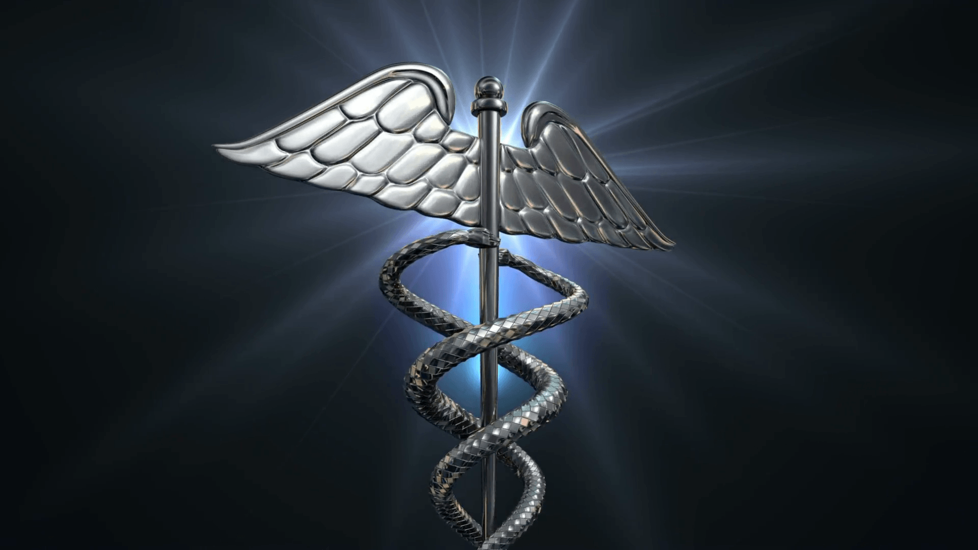 Caduceo argento simbolo medico, 1920x1080 Full HD, Desktop