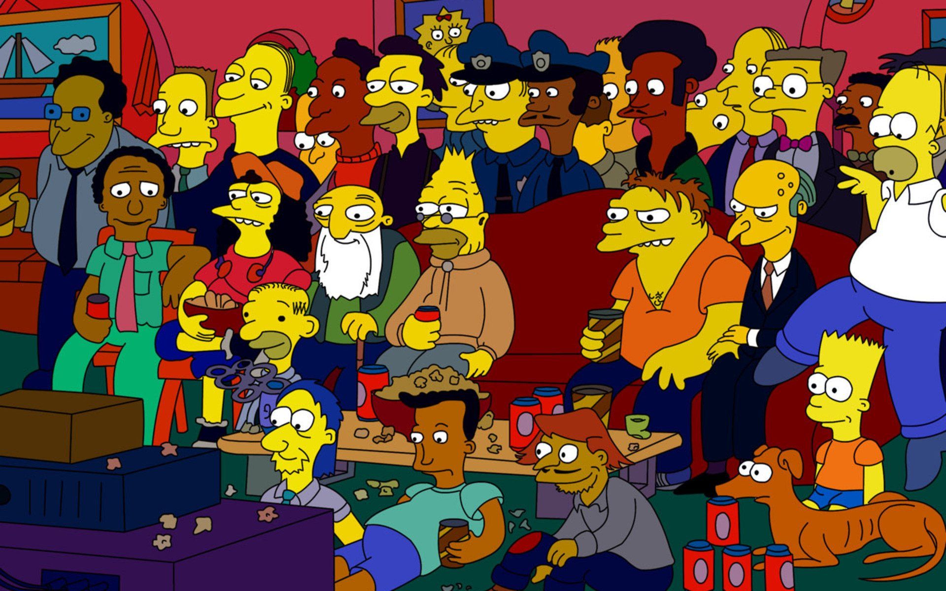 Simpsons personaggi gruppo Springfield, 1920x1200 Full HD+, PC