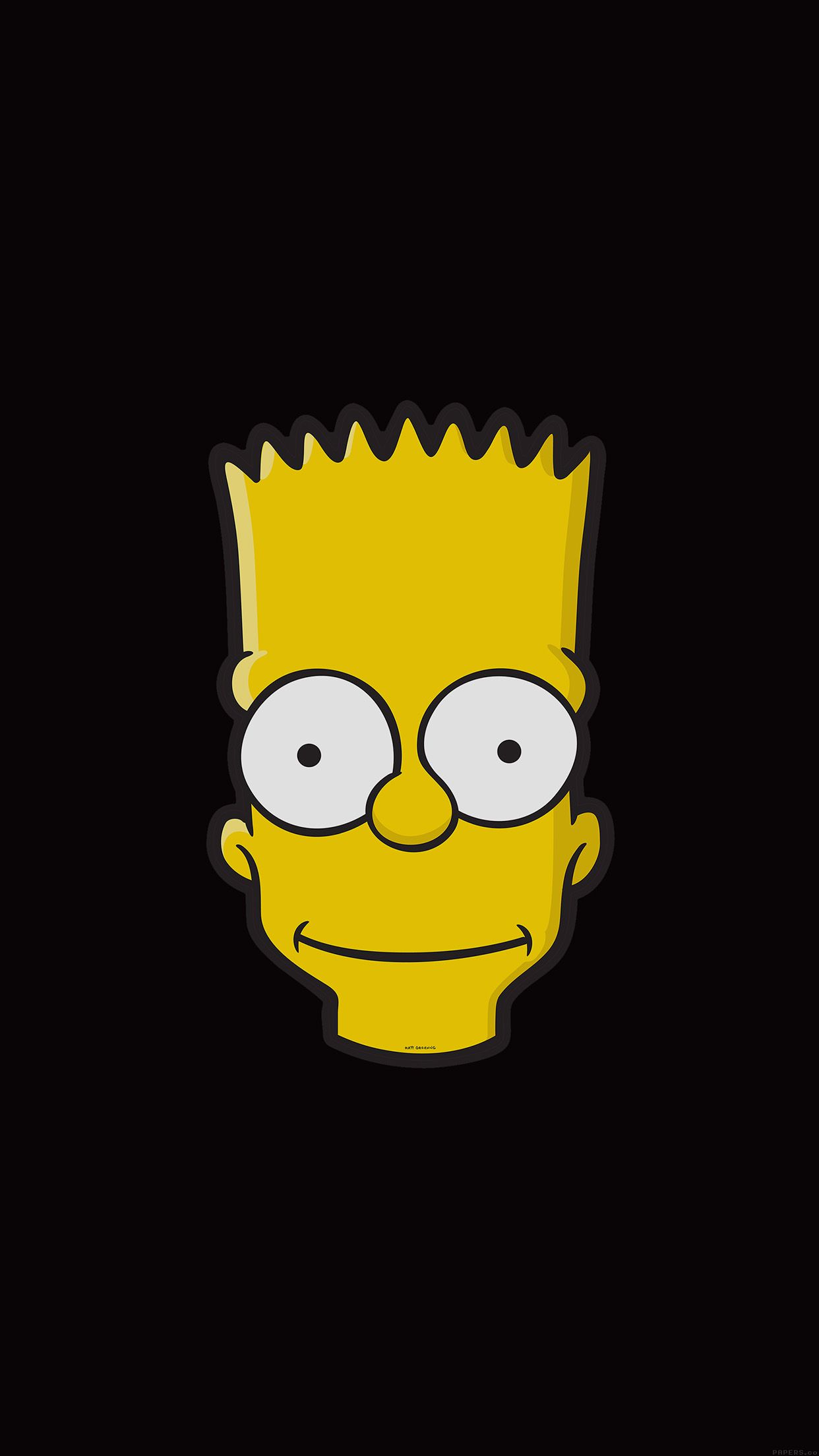 Bart Simpson volto minimal, 1242x2208 Full HD Verticale, iPhone Pro