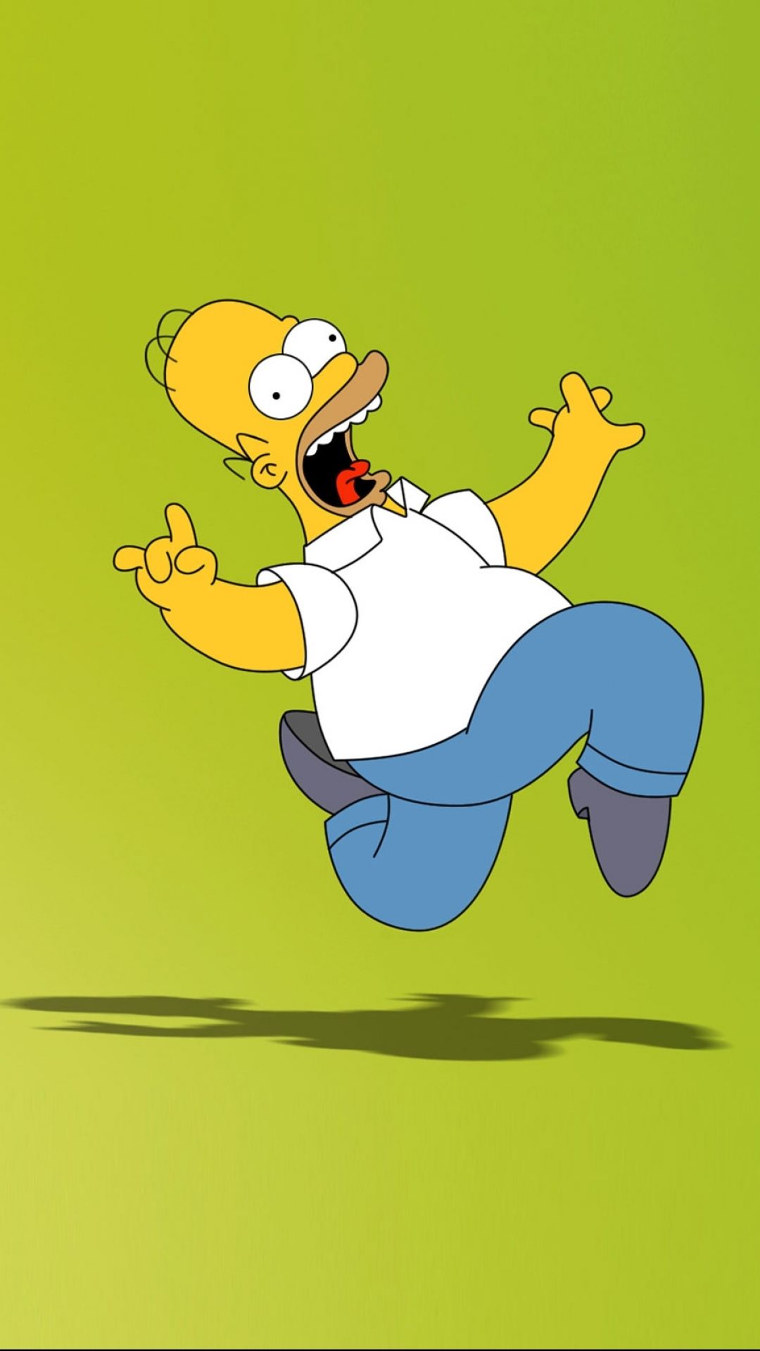 Homer Simpson salta felice, 1080x1920 Verticale, iPhone Pro Max