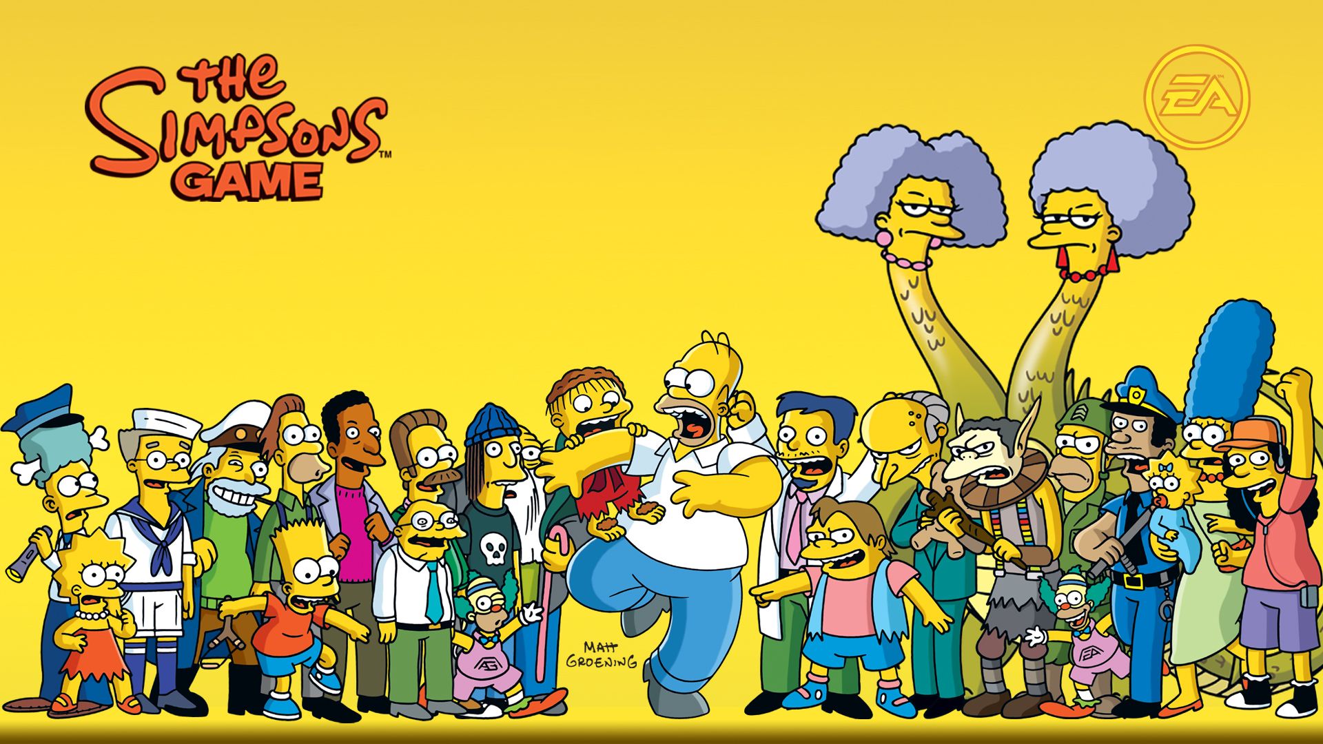 Personaggi Simpsons gioco EA, 1920x1080 Full HD 1080p, PC