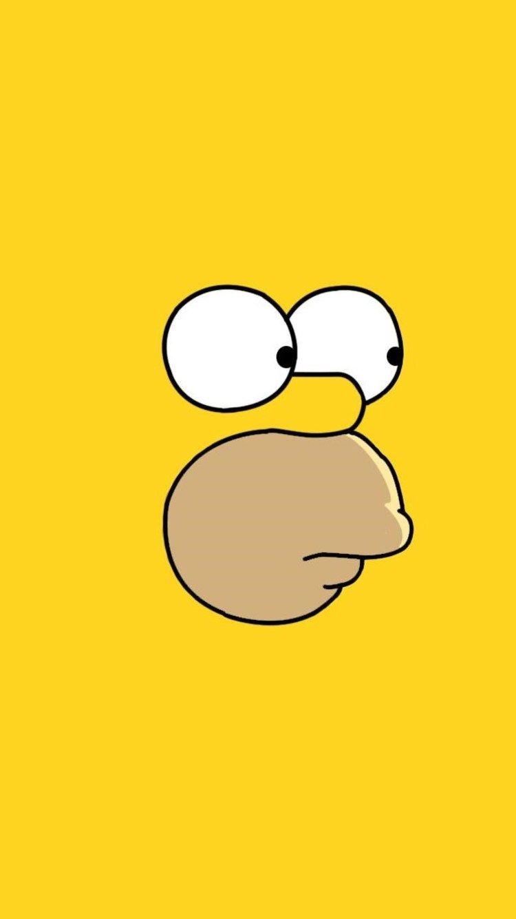 Homer Simpson viso minimalista, 750x1334 Verticale, iPhone Air