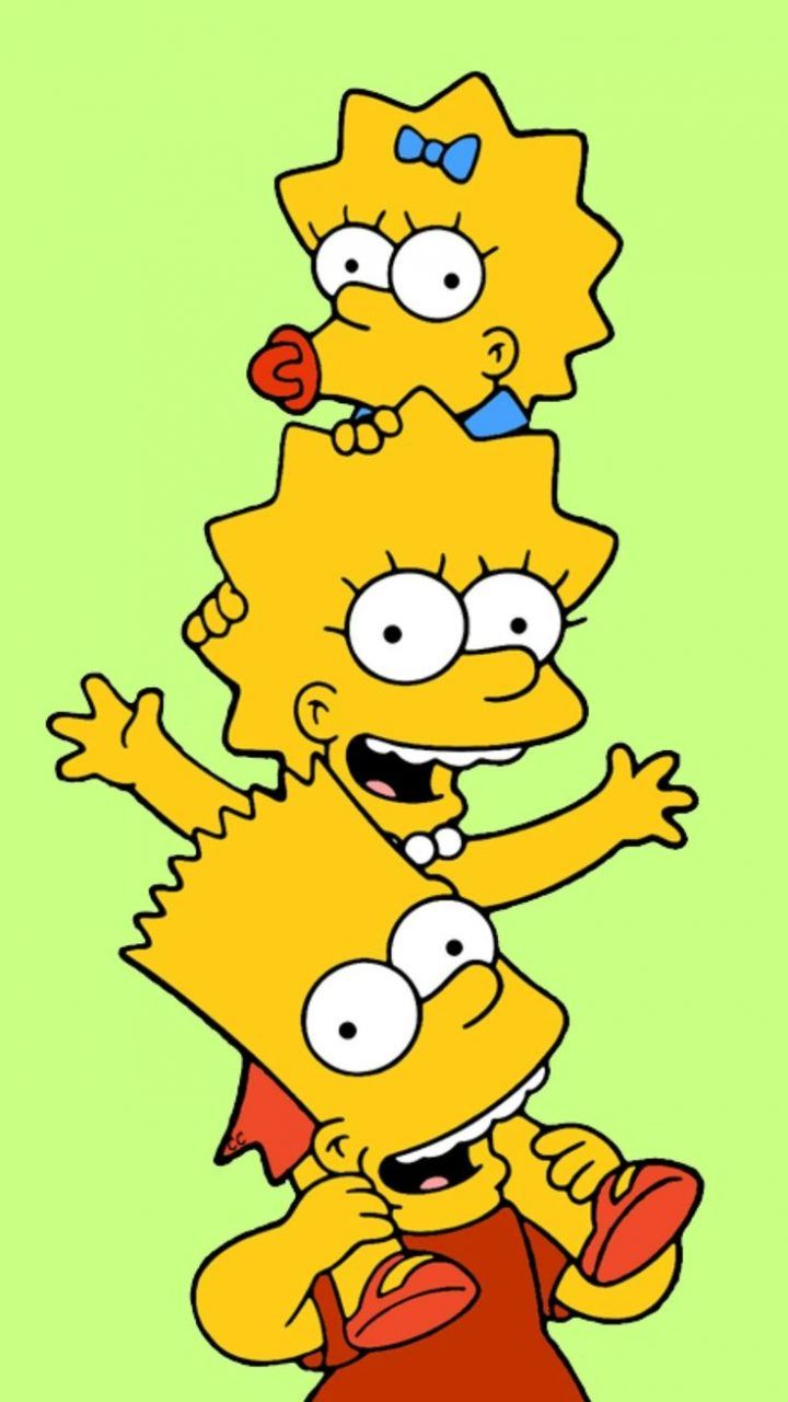 Bart, Lisa e Maggie Simpson, 720x1280 Verticale, iPhone Air