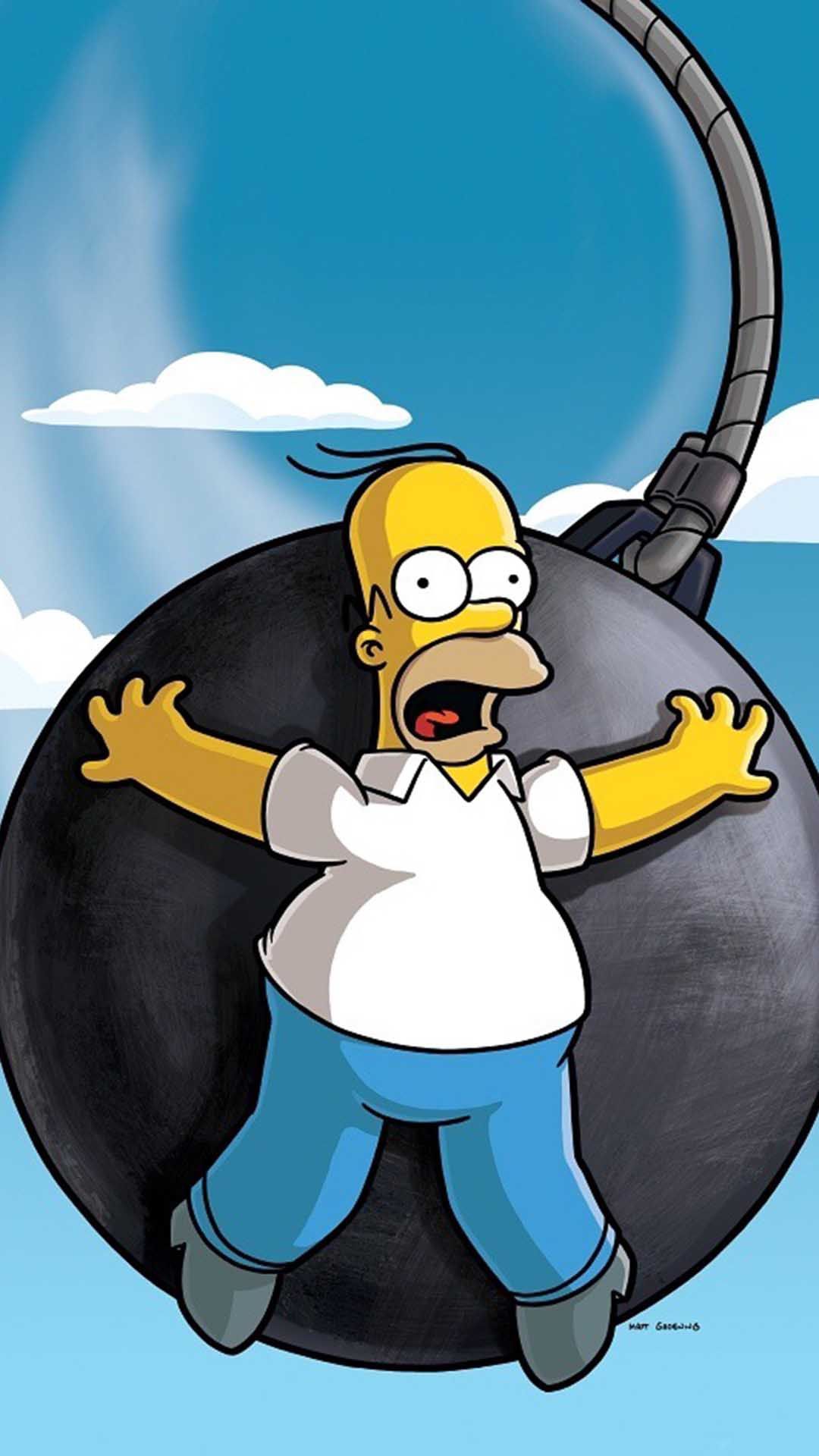 Homer Simpson palla demolizione, 1080x1920 Verticale, iPhone