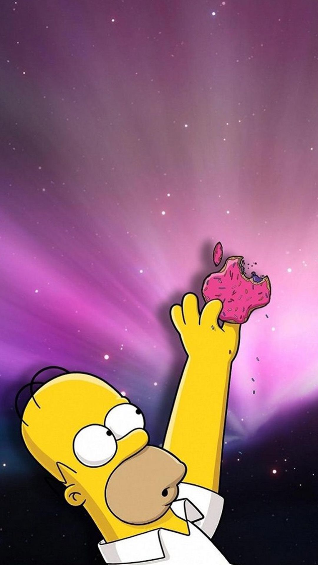 Homer Simpson afferra logo Apple, azienda tech, 1080x1920 Full HD Verticale, iPhone Pro Max