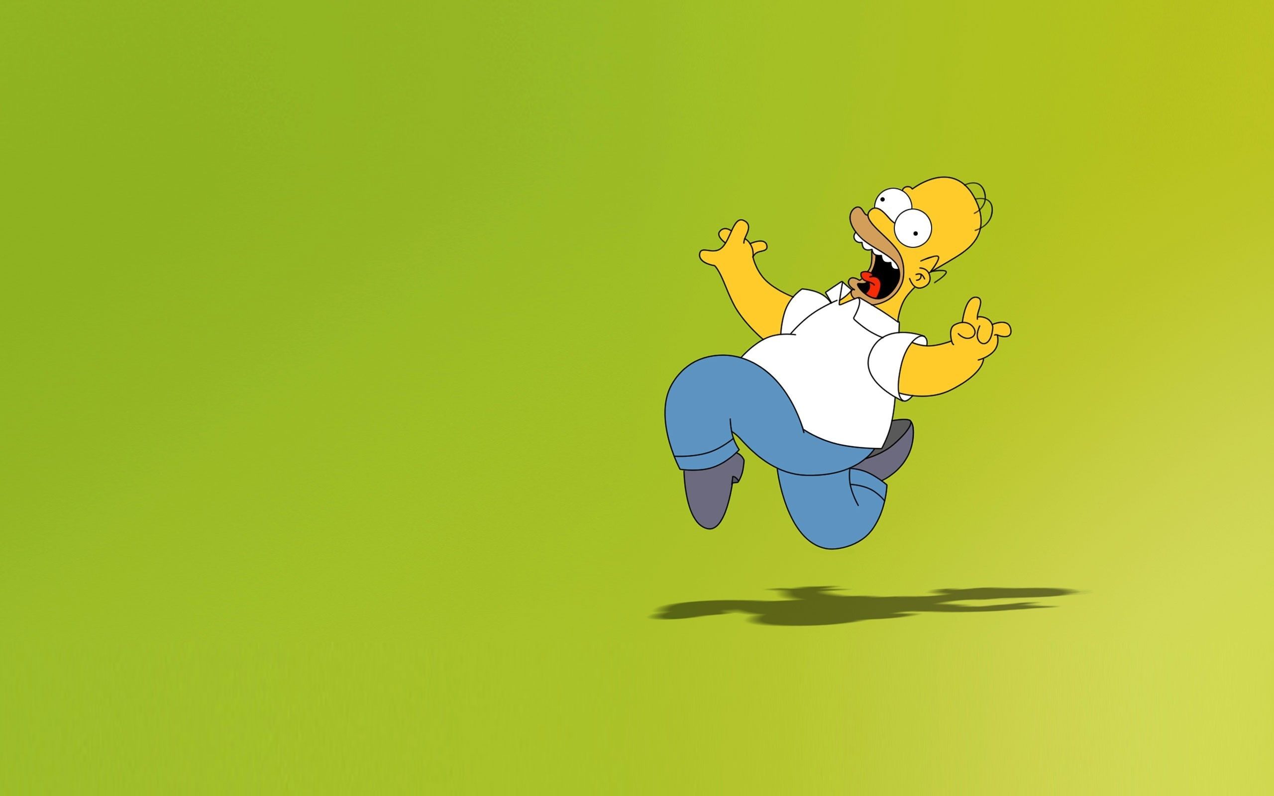 Homer Simpson salta gioioso, 2560x1600 2K+, Desktop