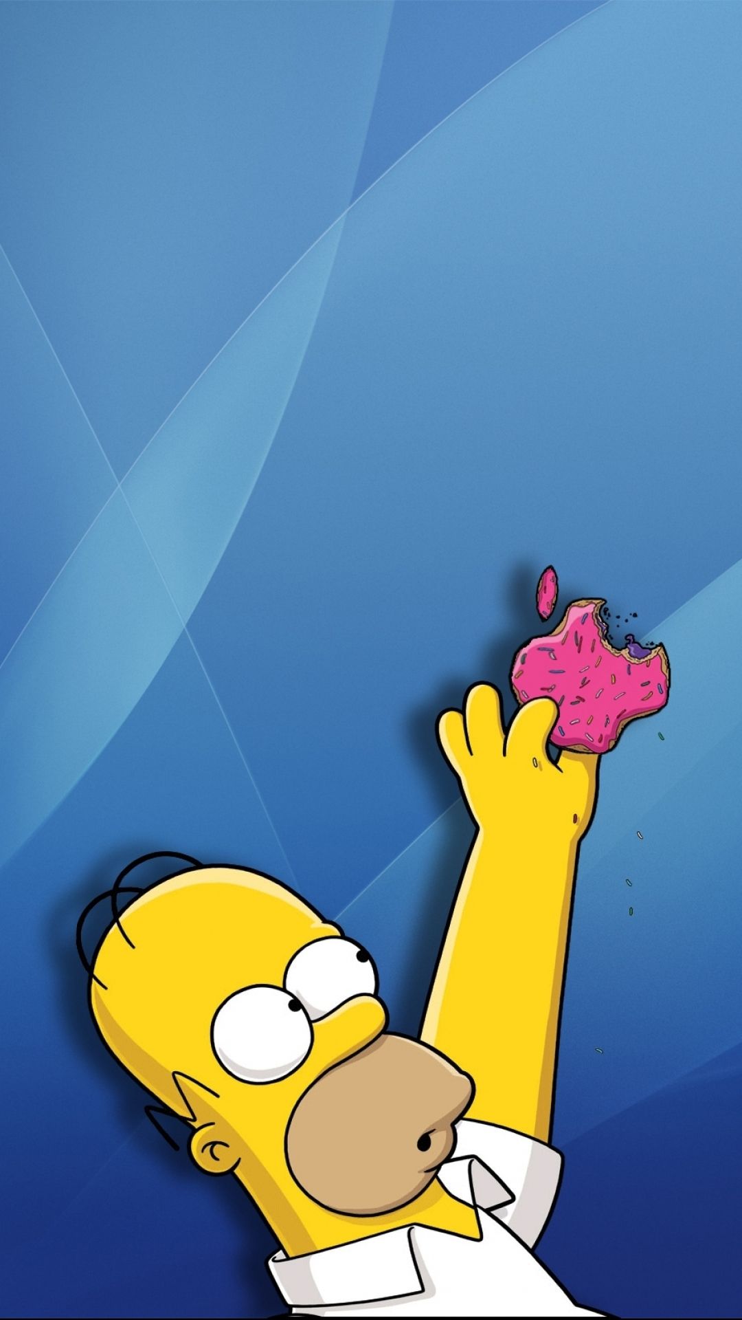 Homer Simpson con ciambella, 1080x1920 Verticale, iPhone Pro