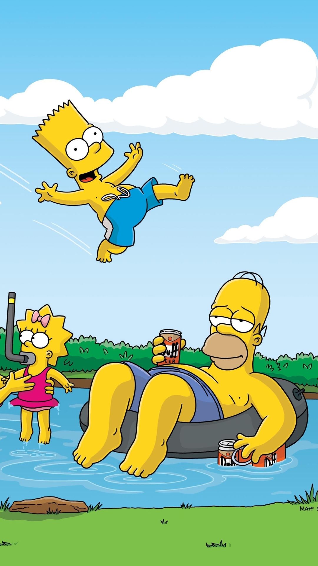 Simpson al lago, 1080x1920 Full HD Verticale, iPhone Air