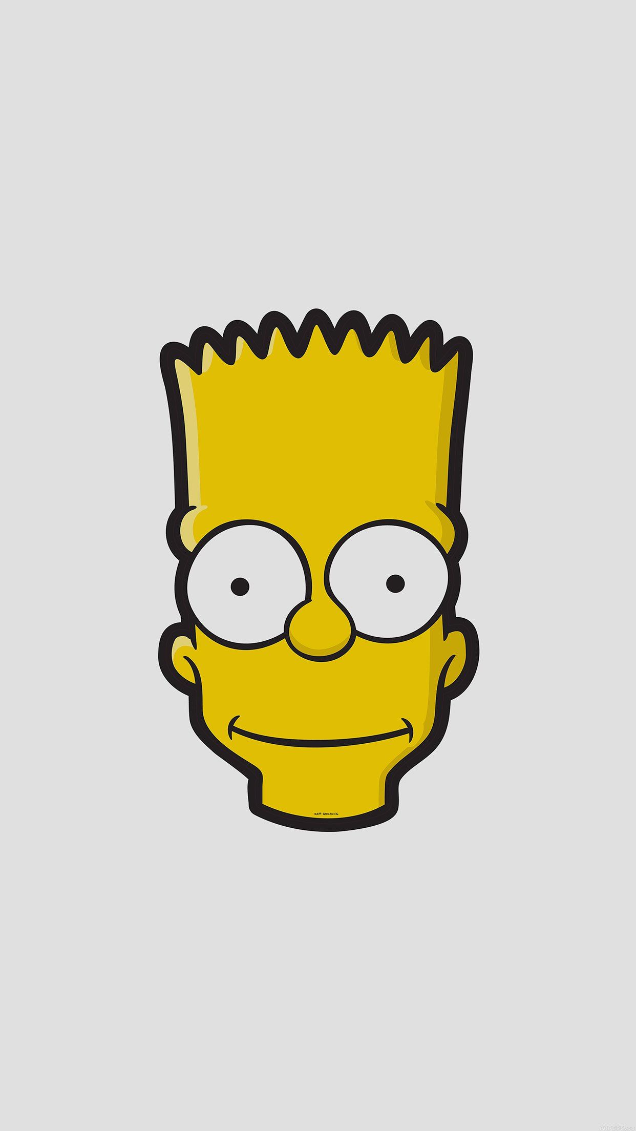 Bart Simpson volto illustrazione, 1242x2208 Verticale, iPhone Plus