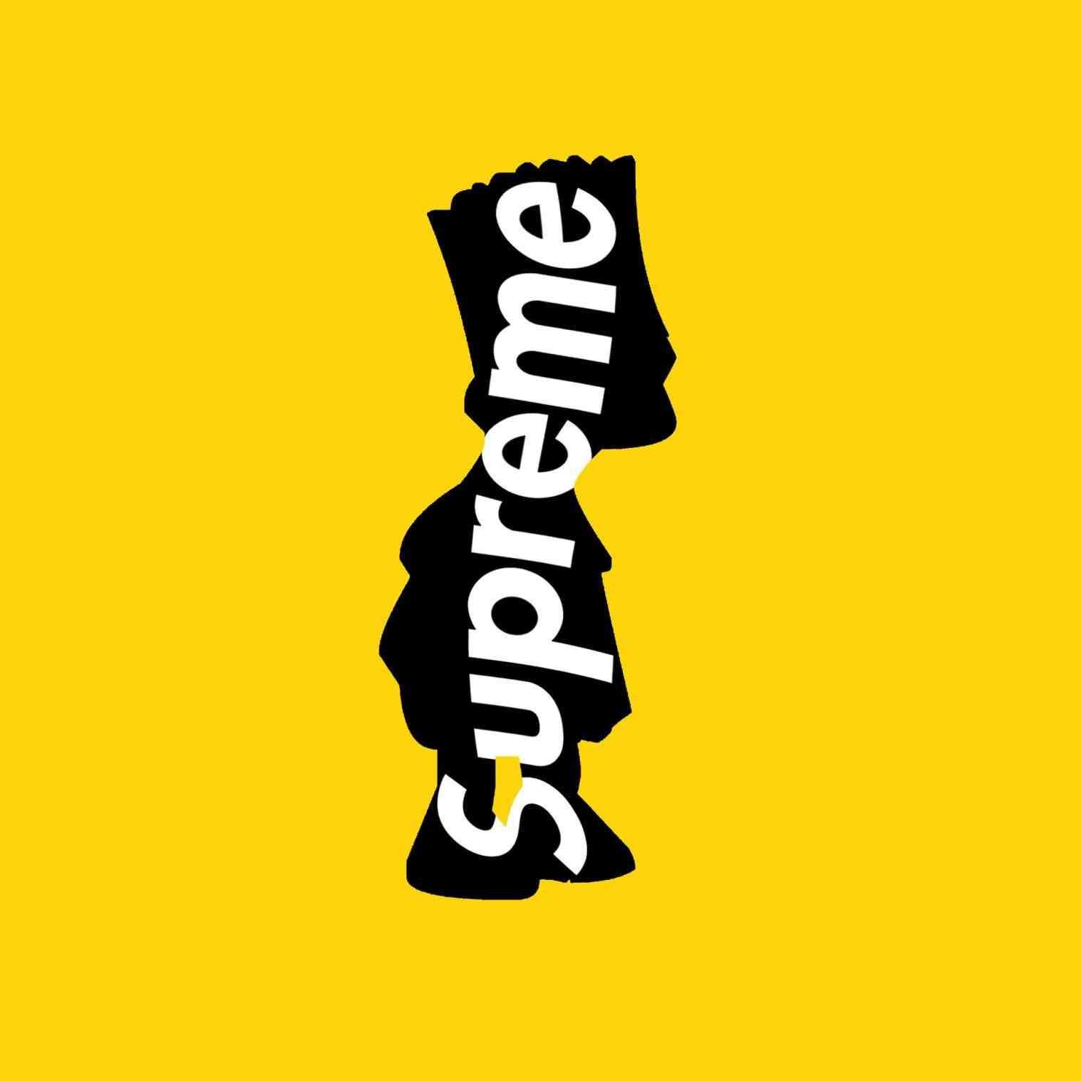 Bart Simpson logo Supreme, New York, 1517x1517 720p, Monitor Gaming