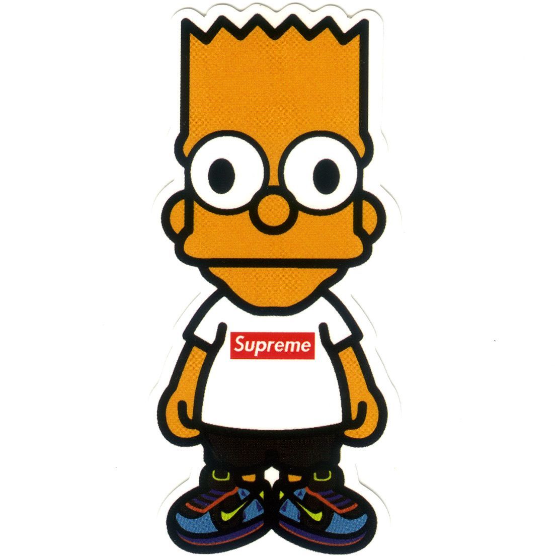 Bart Simpson con logo Supreme, 1111x1111 HD, Monitor Gaming