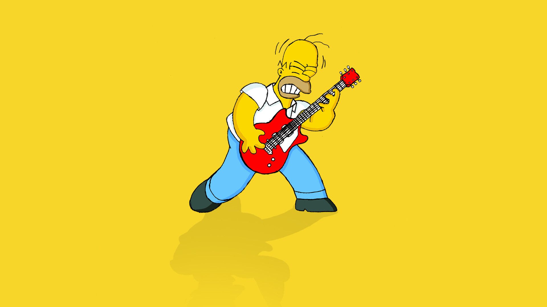 Homer Simpson chitarra elettrica, 1920x1080 1080p, PC