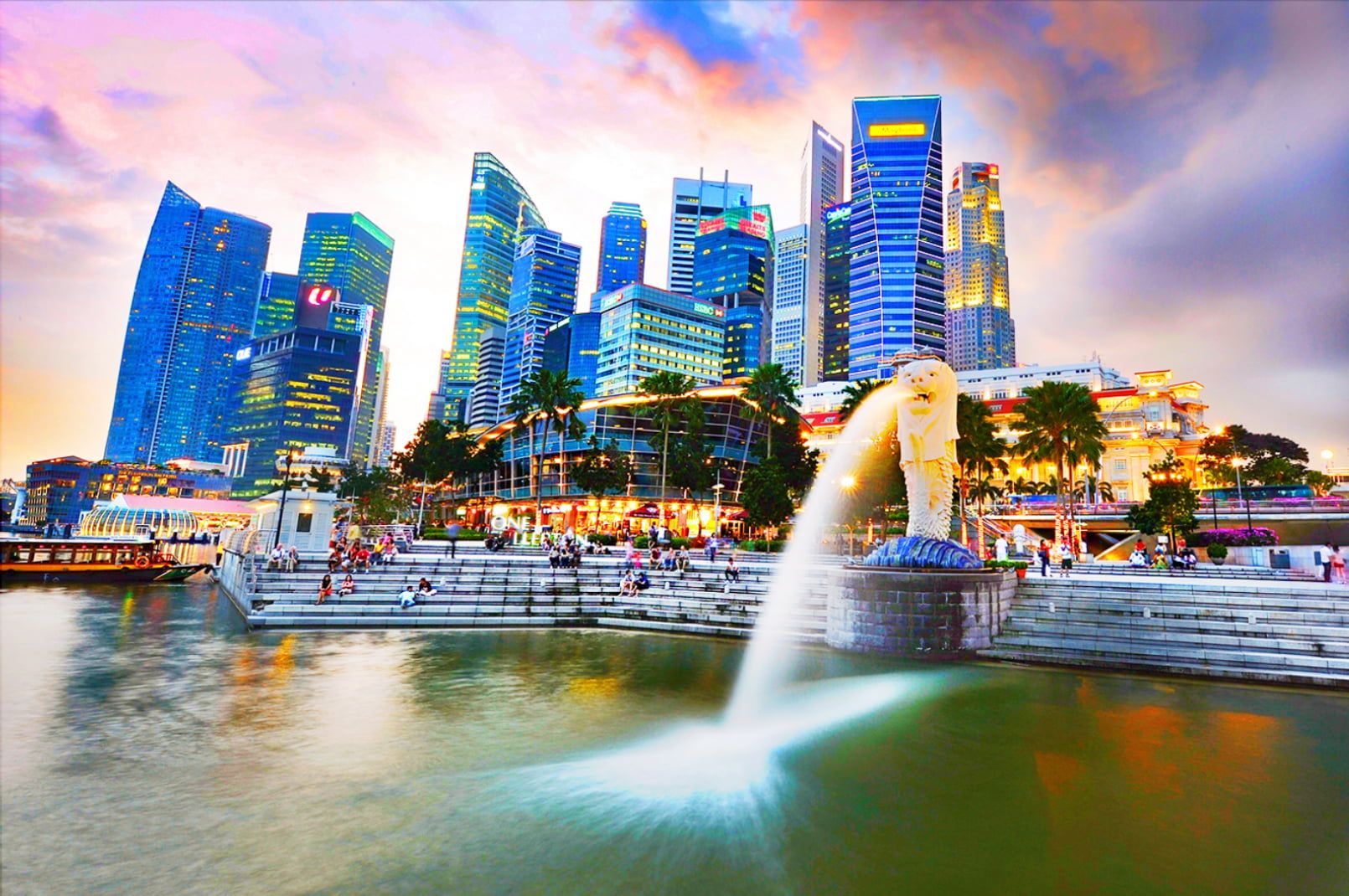 Merlion e skyline Singapore, 1610x1070 HD Ready, Acer Nitro