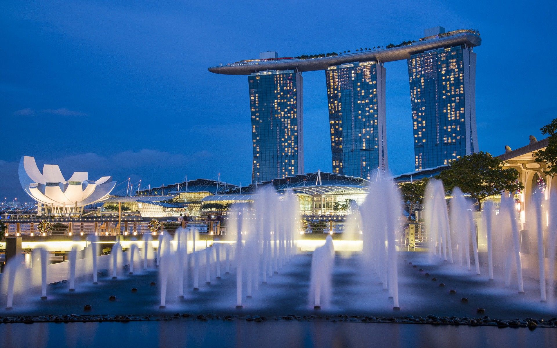 Marina Bay Sands con fontane, 1920x1200 Full HD+, Laptop