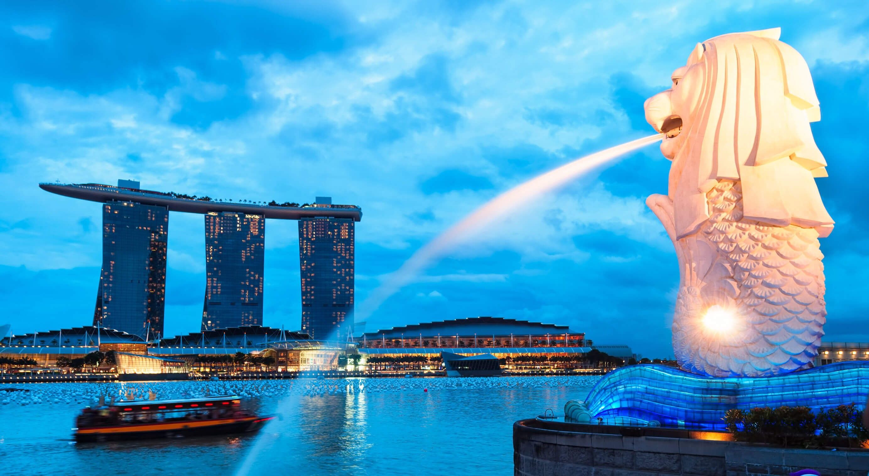 Merlion e Marina Bay Sands, 2767x1516 1440p, Desktop
