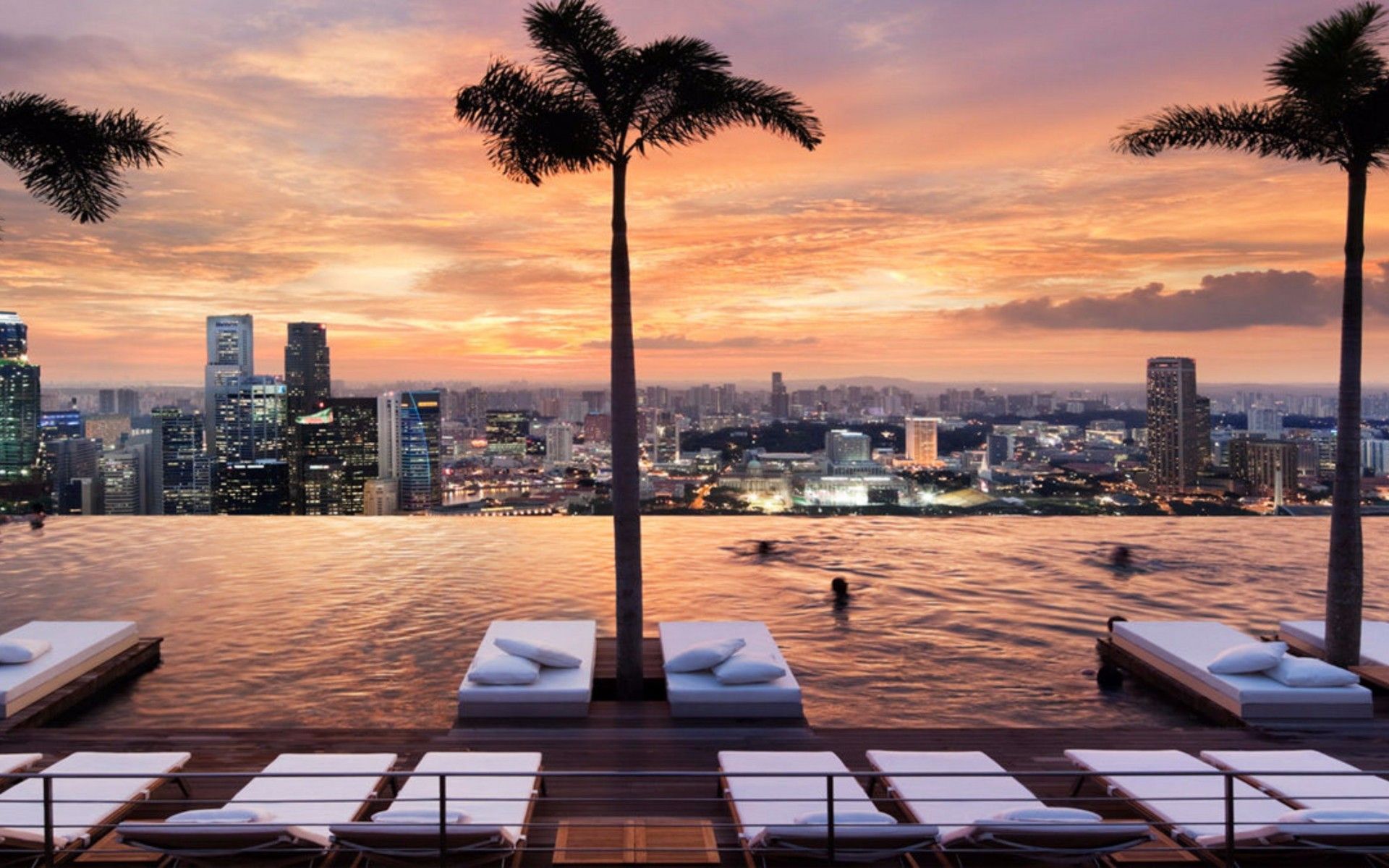 Piscina infinity Marina Bay Sands, 1920x1200 WUXGA, PC Desktop