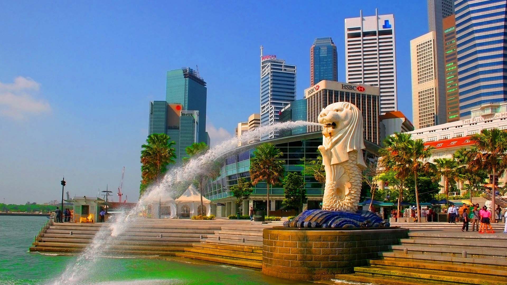 Merlion Singapore skyline, 1920x1080 1080p, Laptop