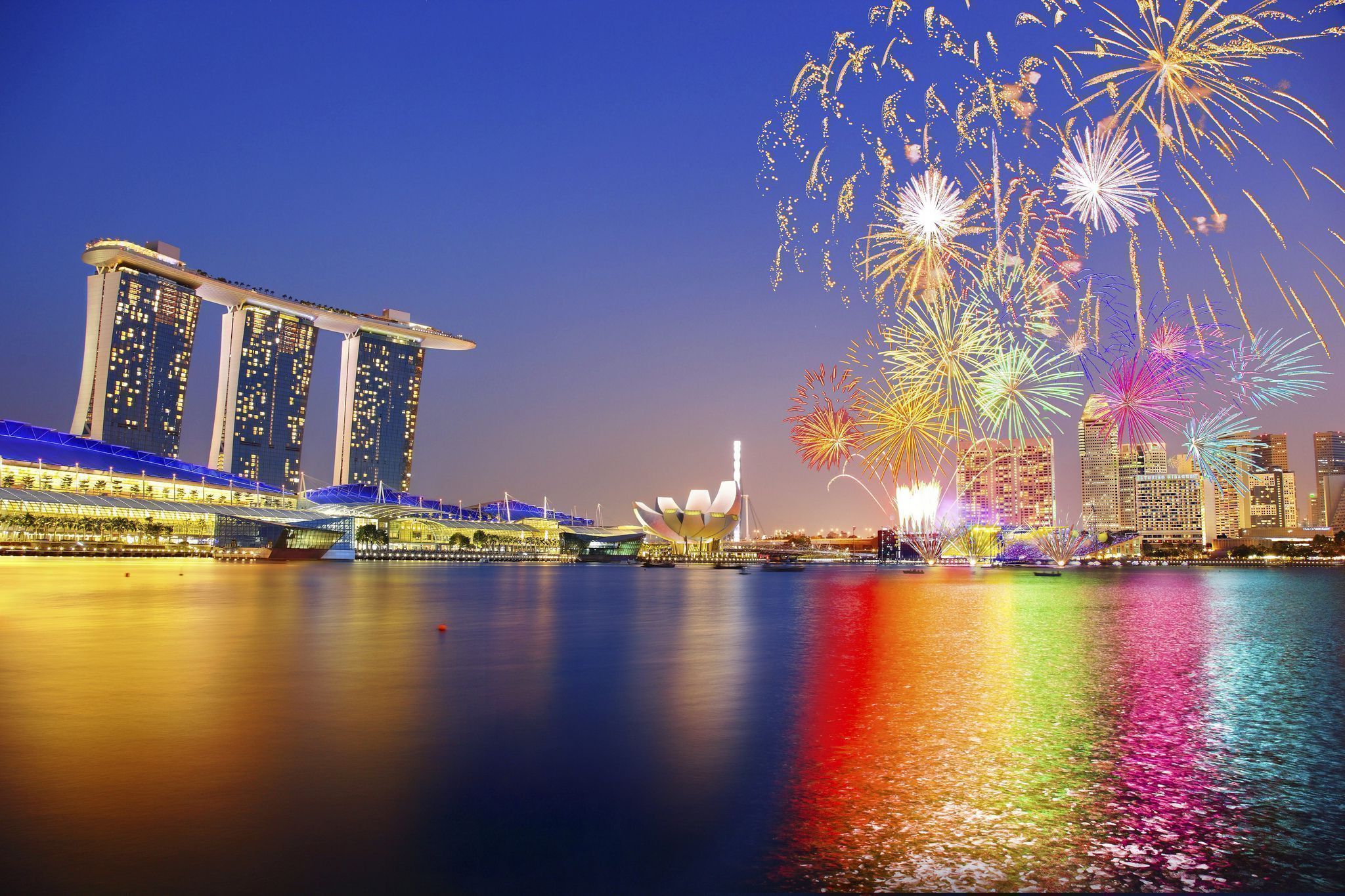 Fuochi d'artificio Singapore Marina Bay, 2048x1365 Hi-Res, Laptop
