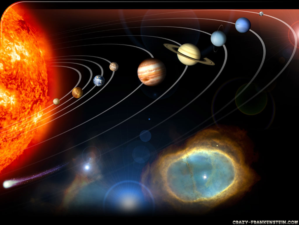 Sistema solare con orbite planetarie, 1024x771 HD, iMac